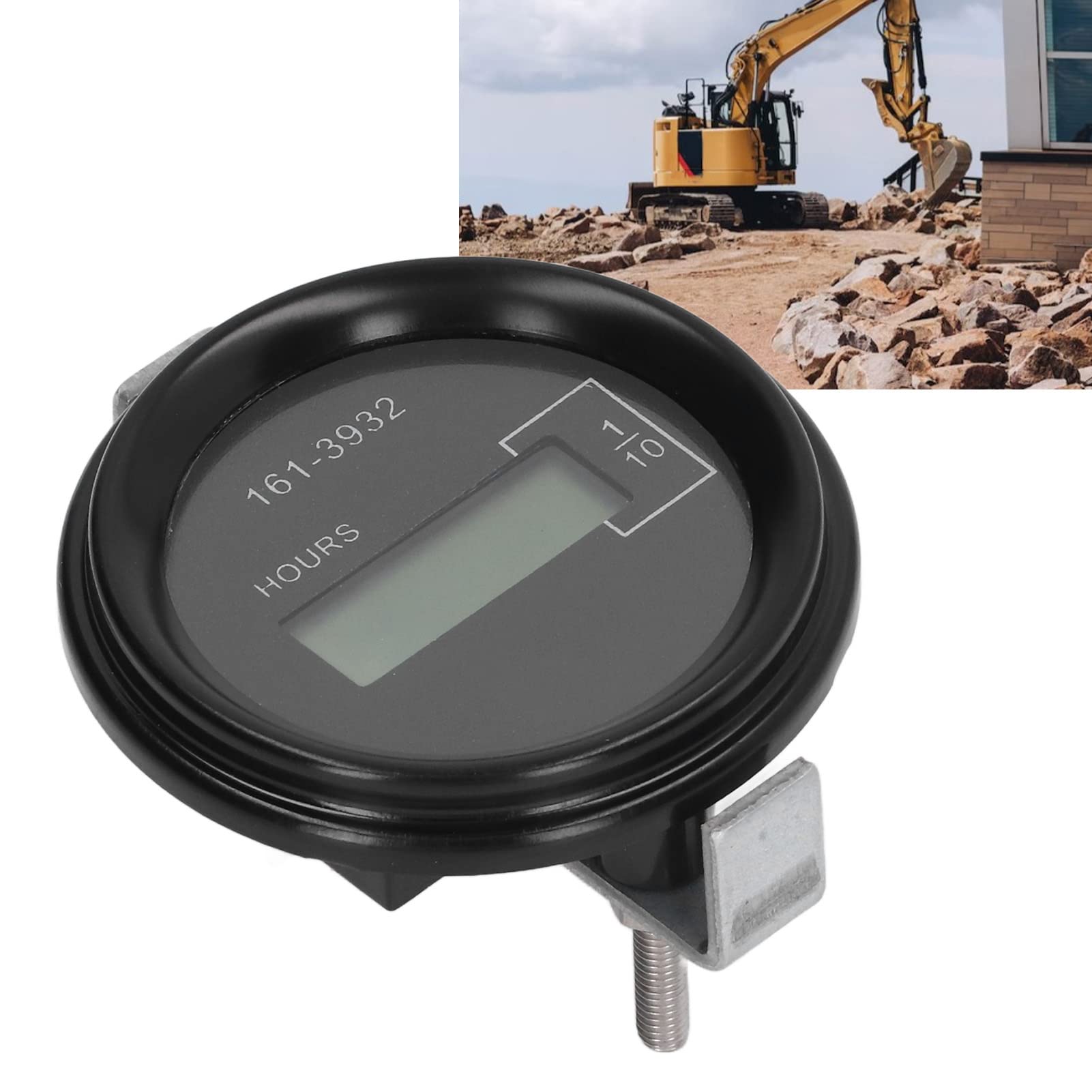 Timer Elettronico Remoto, 12V-36V Potente Contaore per Escavatore LCD Resettabile per Attrezzature Pesanti (161-3932)
