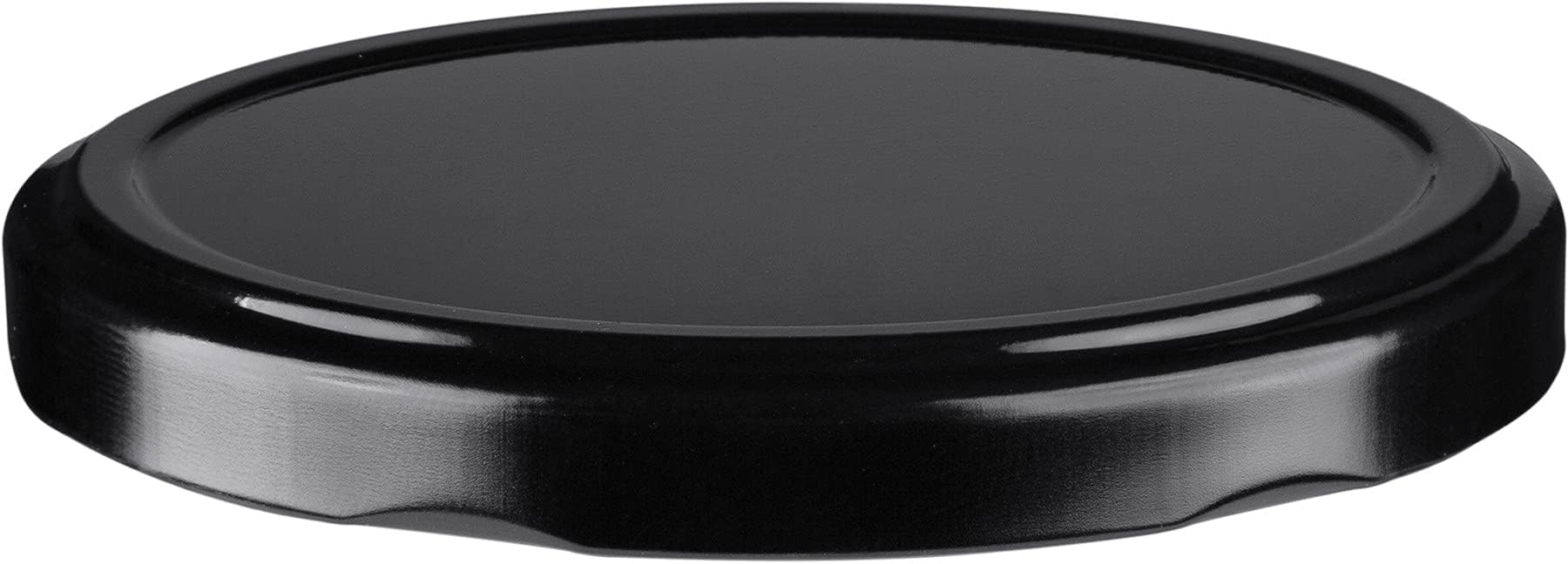 Metal Lug Cap 82 mm Lid for Glass Storage Jars and bottles (brand peerul) (Pack of 10, Black)