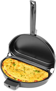 Fox Run Egg Omelet Maker Pan, Non-Stick Folding Omelette Pan, 8.75"