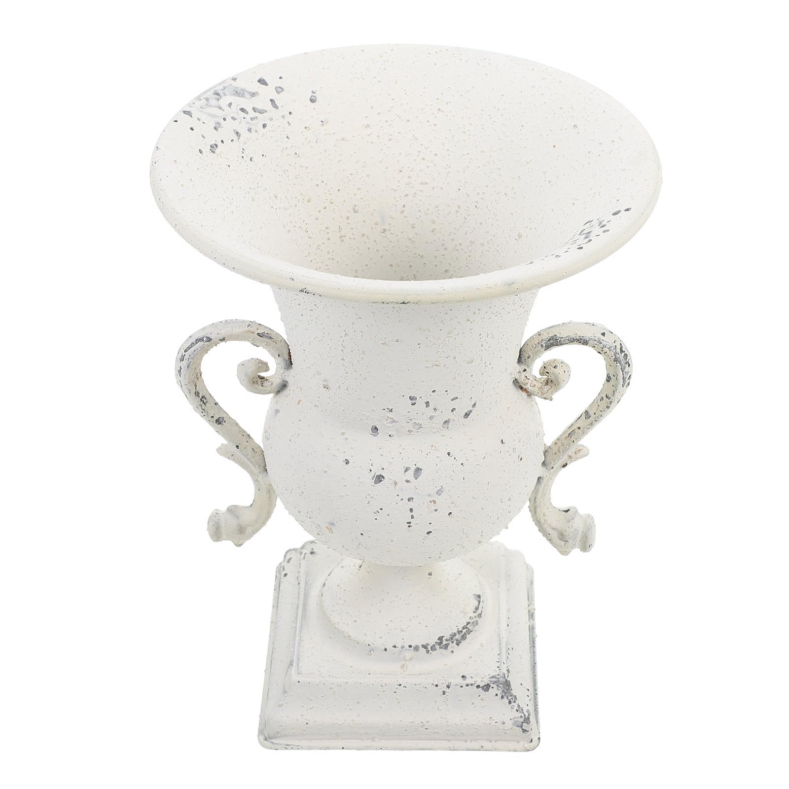 Vase en fer blanc vintage rétro pour décoration de maison et cafés