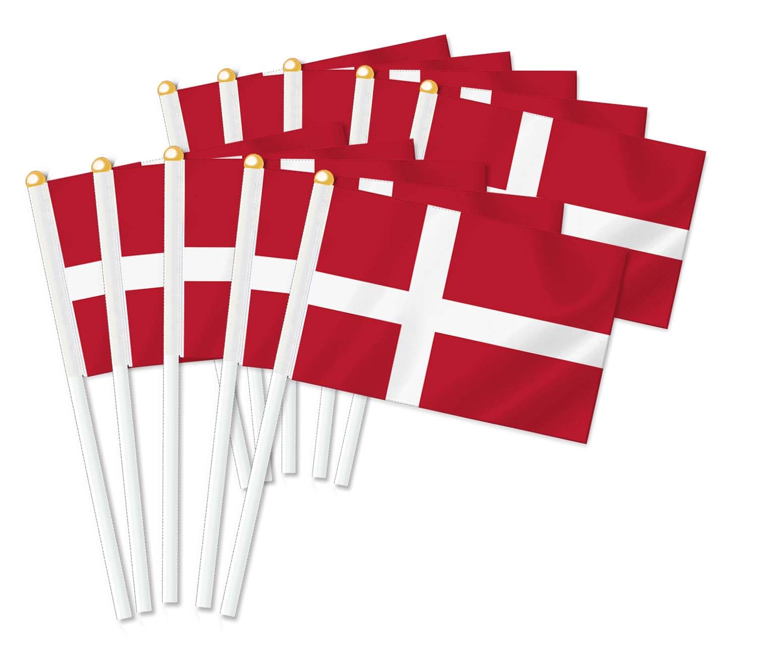 25 PCS Denmark Handheld Flag,Danish Decor Hand Held Flags,Decoration Banner — image 1
