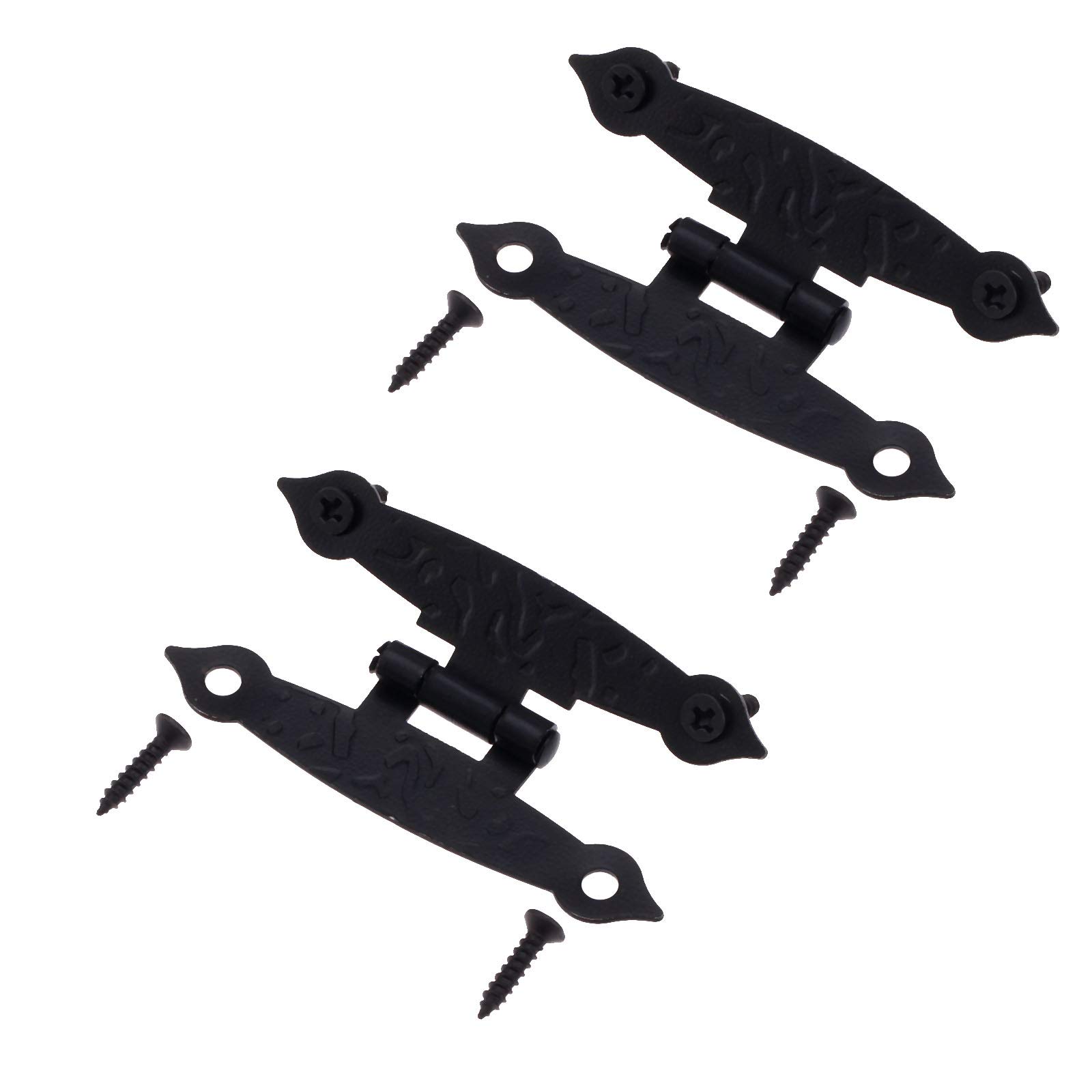 10 pezzi di cerniere for mobili a forma di H nere antiche, accessori for porte, finestre, mobili da cucina, armadi, guardaroba, scatole di legno