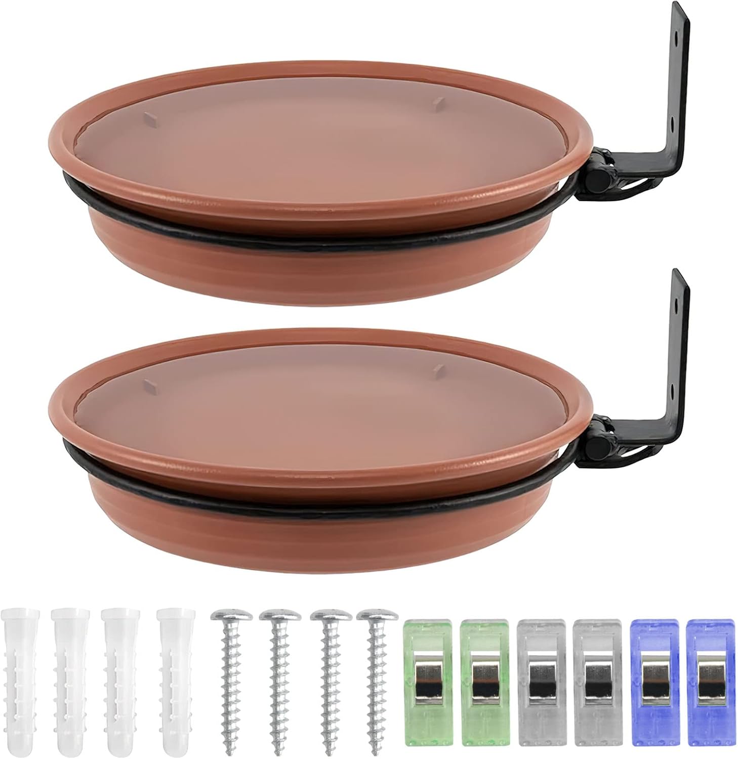 Wall Mounted Bird Feeder,Bird Feeder & Bird Bath for Garden,Fence Bird Feeder Tray,Attracting