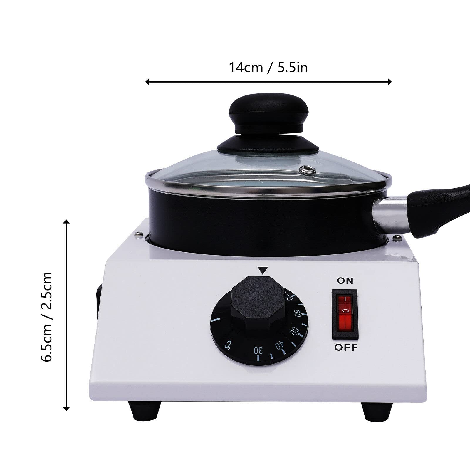 DiLiBee Temperatrice Macchina per Cioccolato 1,2 L Fuso Sciogli Cioccolata Melting Pot Melter con Padella in Ceramica 40W