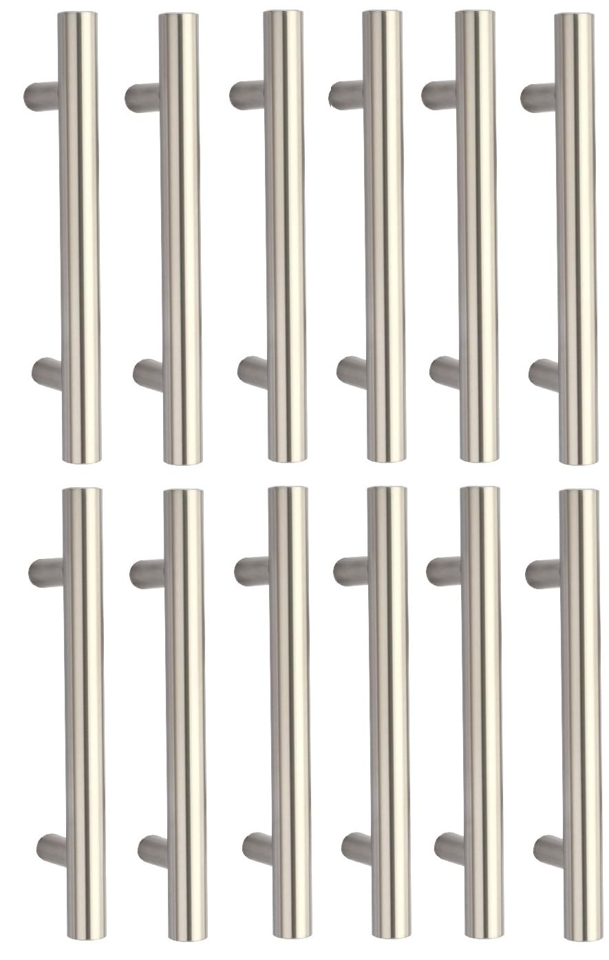 Met Craft Stainless Steel 6 Inches Cabinet & Drawer Handles, Furniture & Kitchen Handles, Pack of 12 Pieces (6 inch,Satin Silver) 1