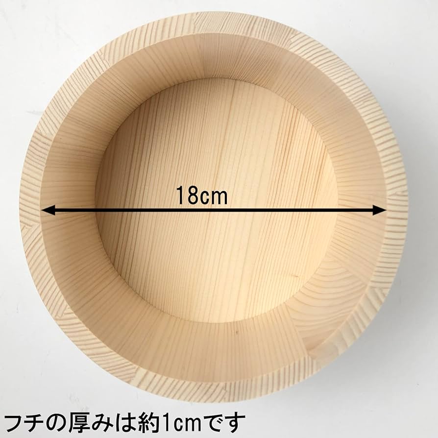 Amazon｜立花容器 江戸びつ 銅タガ 飯台 日本製 約3合