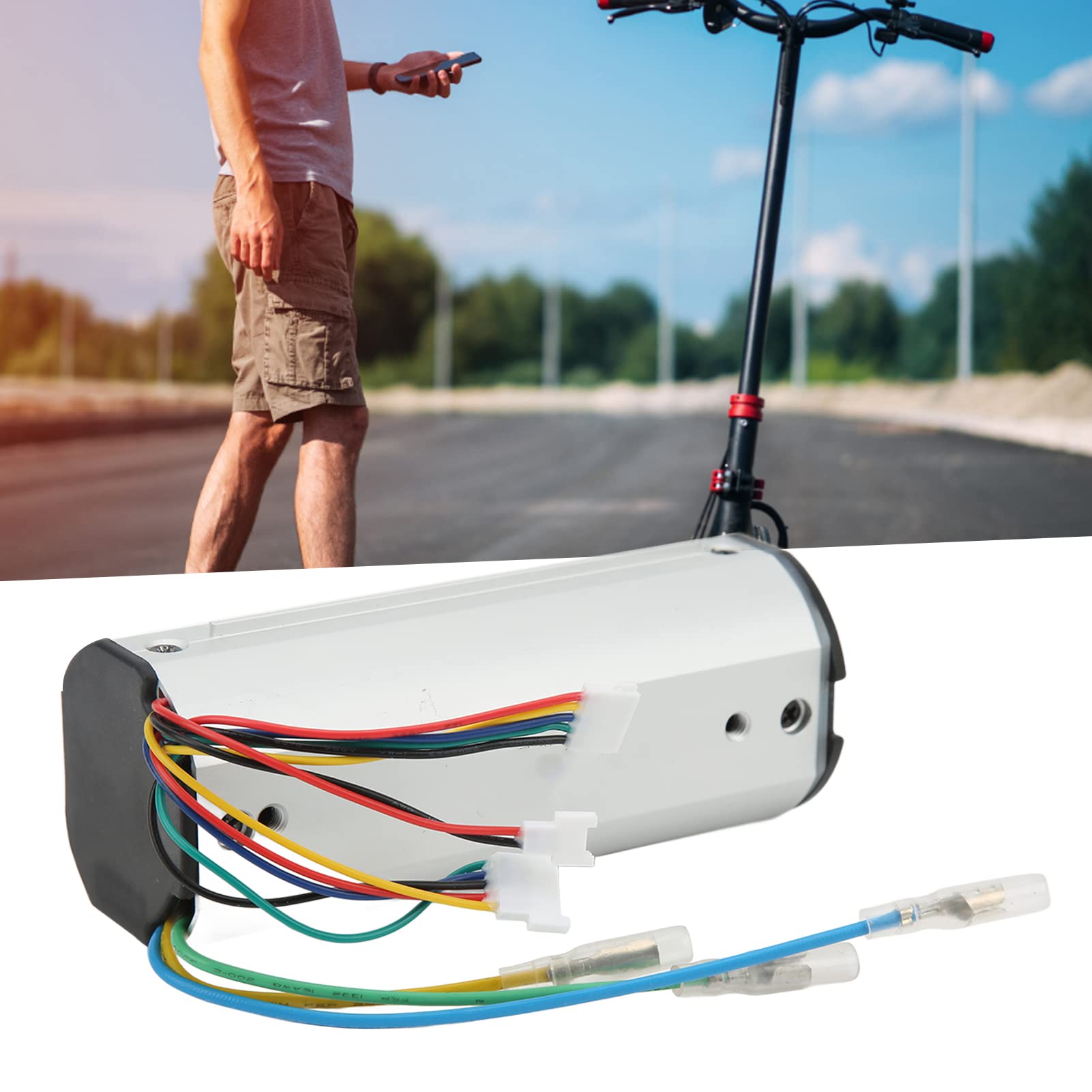 Socobeta Contrôleur de Moteur de Scooter électrique, Ensemble de Contrôleur de Scooter électrique 36V 20A avec Ensemble de Contrôleur de Vitesse de Panneau D'affichage pour HX X7
