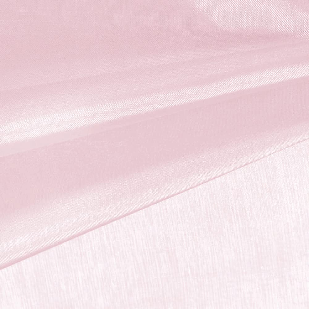 59" Pale Pink Organza Fabric by The Bolt - 10 Yards