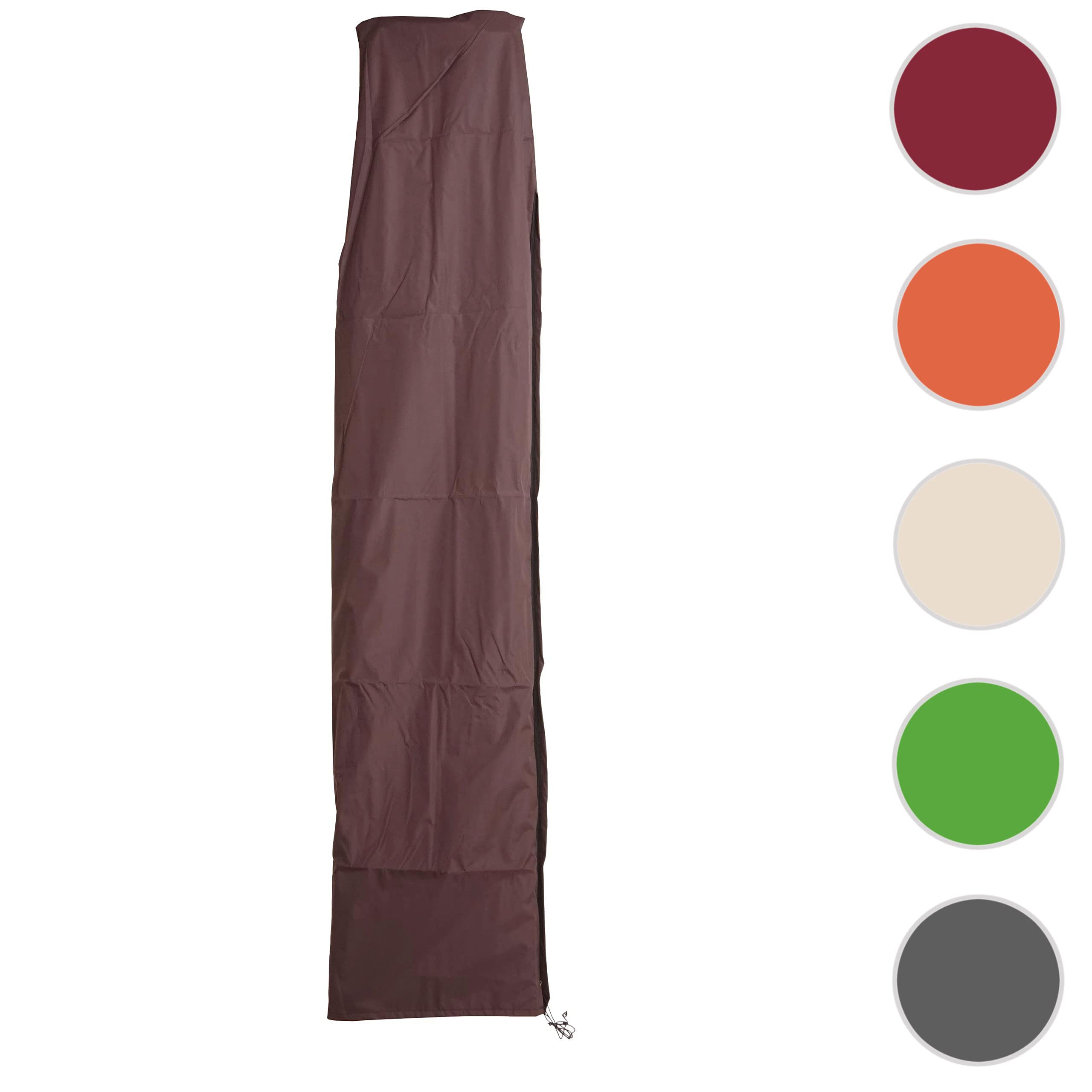 Copriombrellone copertura ombrellone ad arco protettiva HWC poliestere con cerniera 3x3m - marrone