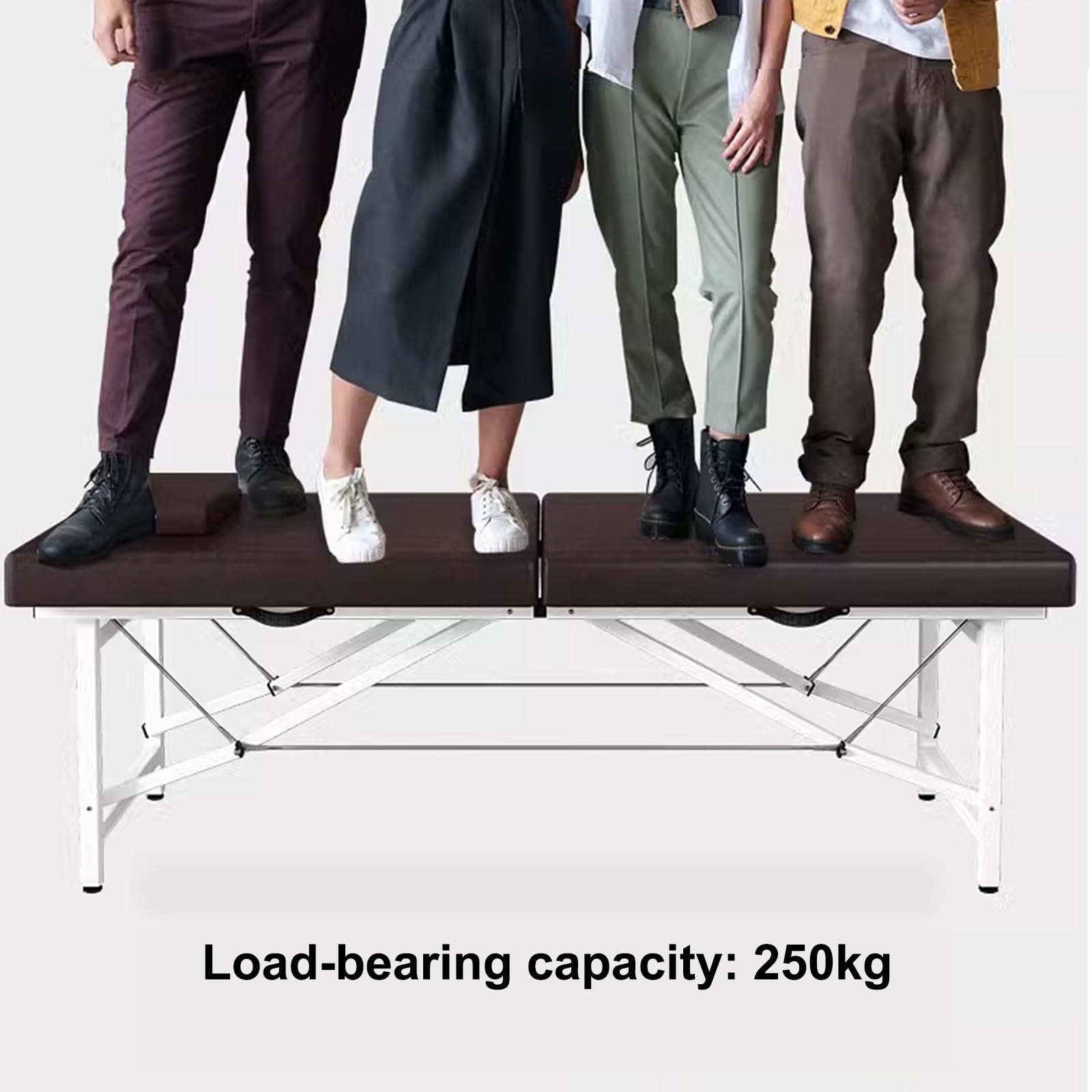 Camillas Plegables para Masajes Ligeras Tatuaje de Camilla de Cuero Plegable Sin Instalación Camilla Estetica con Agujeros para Respirar Capacidad de Carga 250 Kg | Without Installation Esthetician Bedd with Breathing Face 250kg Load-Bearing Capacity(Blac