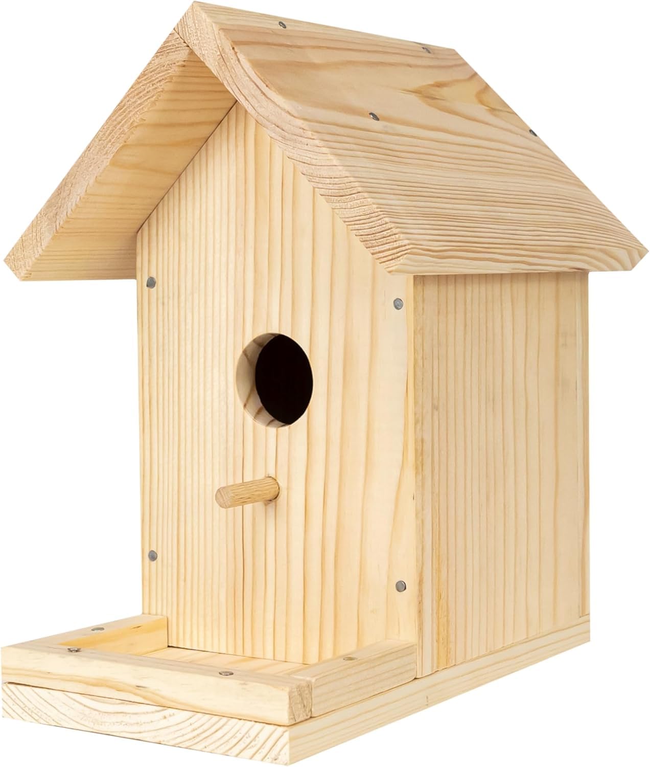 ITA DIY Nistkasten Skylark zum Zusammenbauen und Bemalen, Holz Bastelset für Kinder ab 7 Jahren, mit Hammer, Nägeln, Farben, 3 Pinseln & Schleifpapier, FSC®-zertifiziertes Holz