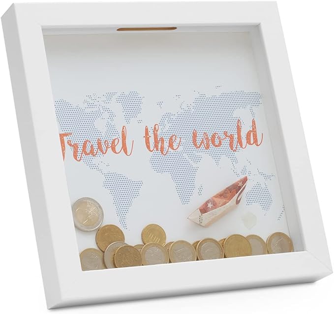 3D Bilderrahmen Mit Sparschwein-Funktion - Reise-Sammelbox Für Erinnerungen & Tickets