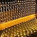 Dazzle Bright Christmas 200 LED Net Lights, 9.8 FT x 6.6 FT Connectable Mesh Lights Clear Wire with 8 Lighting Modes, Christmas Decorations for Indoor Outdoor Bush Yard Garden Decor (Warm White)