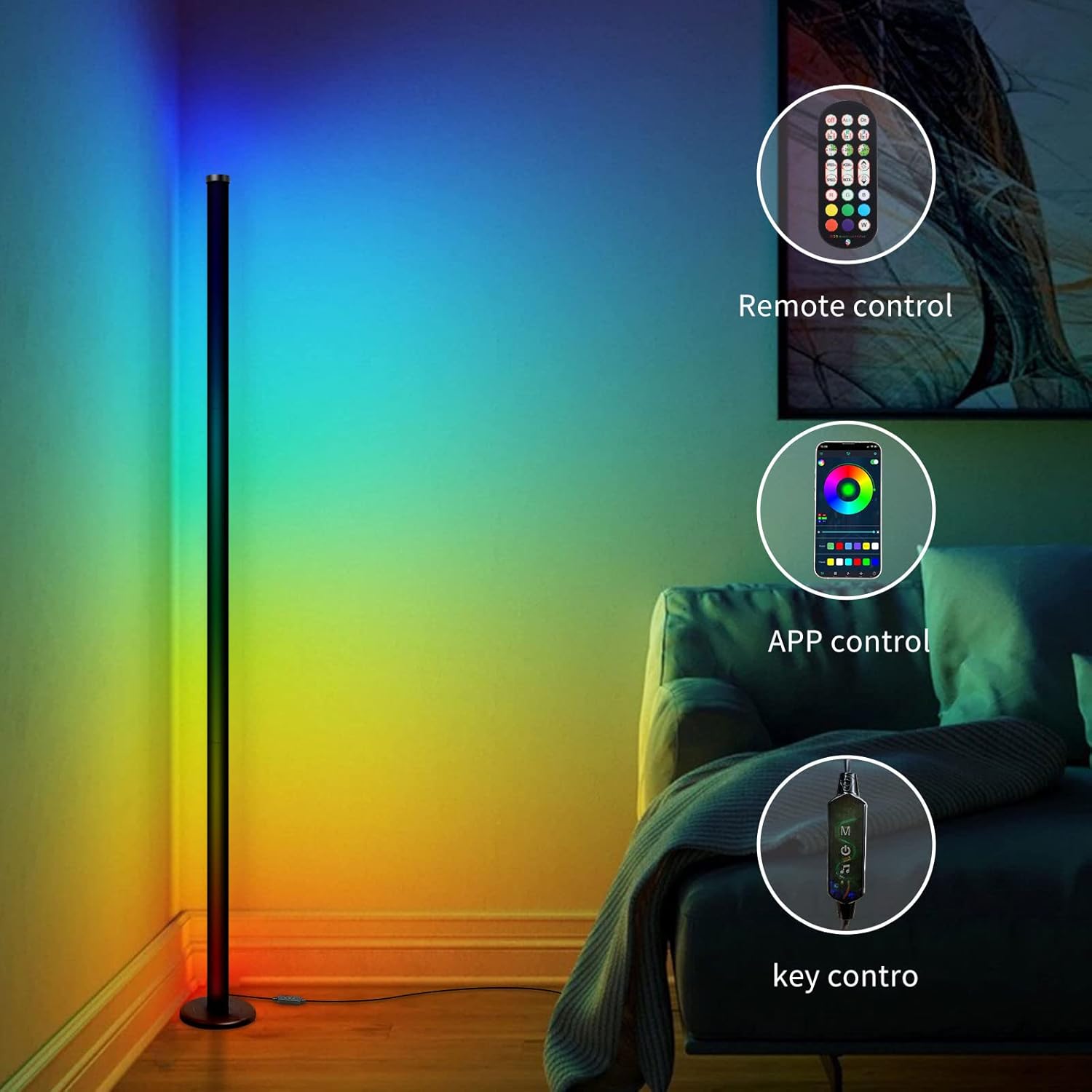 Buy LED Floor Lamp Living Room, 10W Floor Lamp With Remote Control