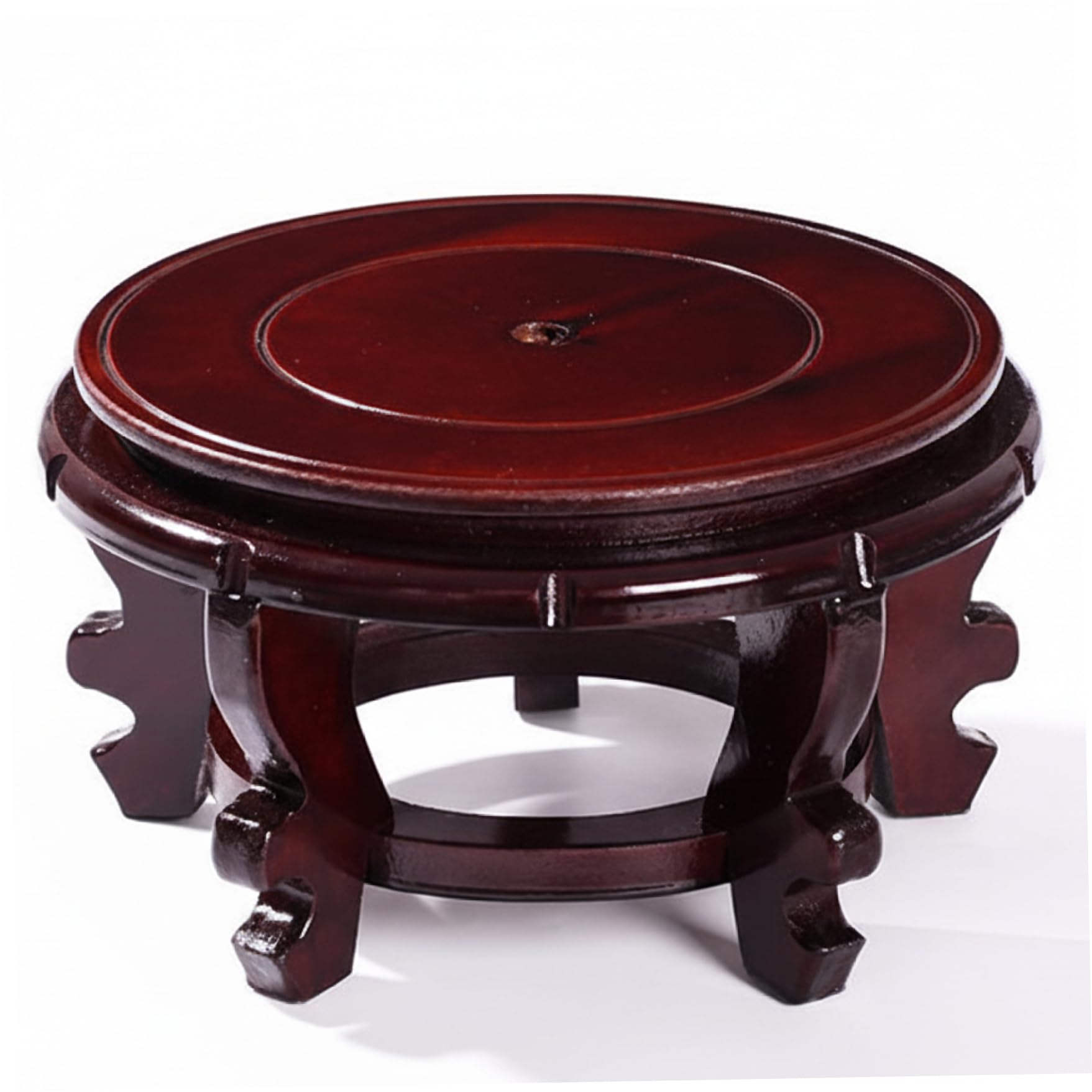 Uanqfegy Wood Pedestal Stand - 20cm Round Wooden Plant Stand Indoor, for Vases Fishbowls Decorative Display, Supports Up to 110 Lbs