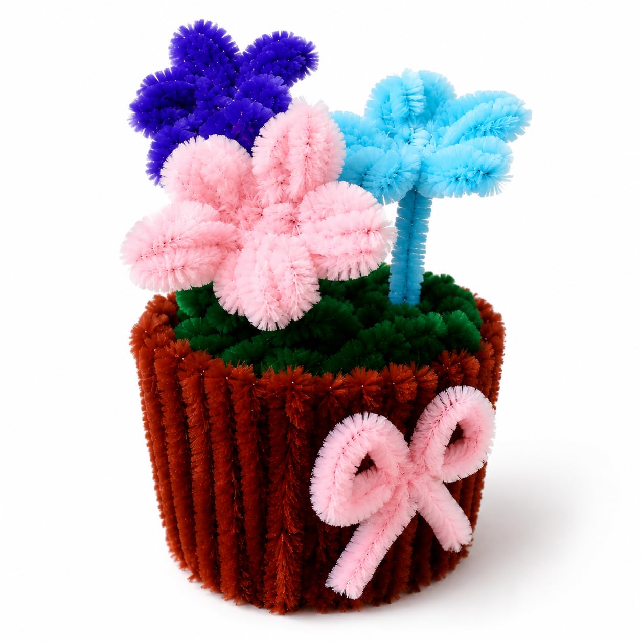 DIY Pipe Cleaner Flower Pot Craft Kit | Chenille Stem Flower Bouquet | Creative Arts & Crafts for Kids & Adults | Handmade Decorative Flower Pot | DIY Gift & Home Decor Project-image-28