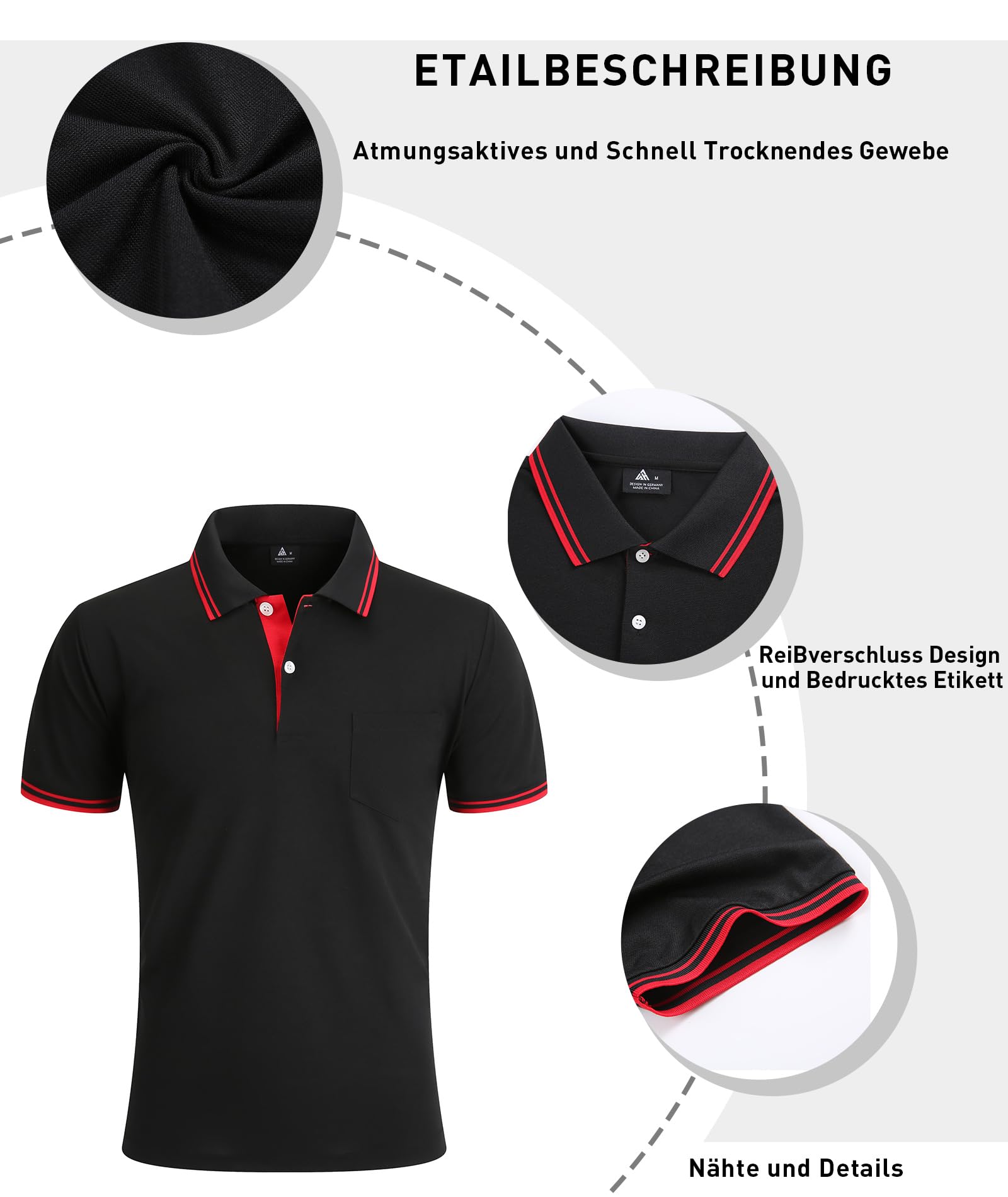 LLdress Polo Uomo Maniche Corte Polo da Golf Tennis T Shirt Leggera e Traspirante