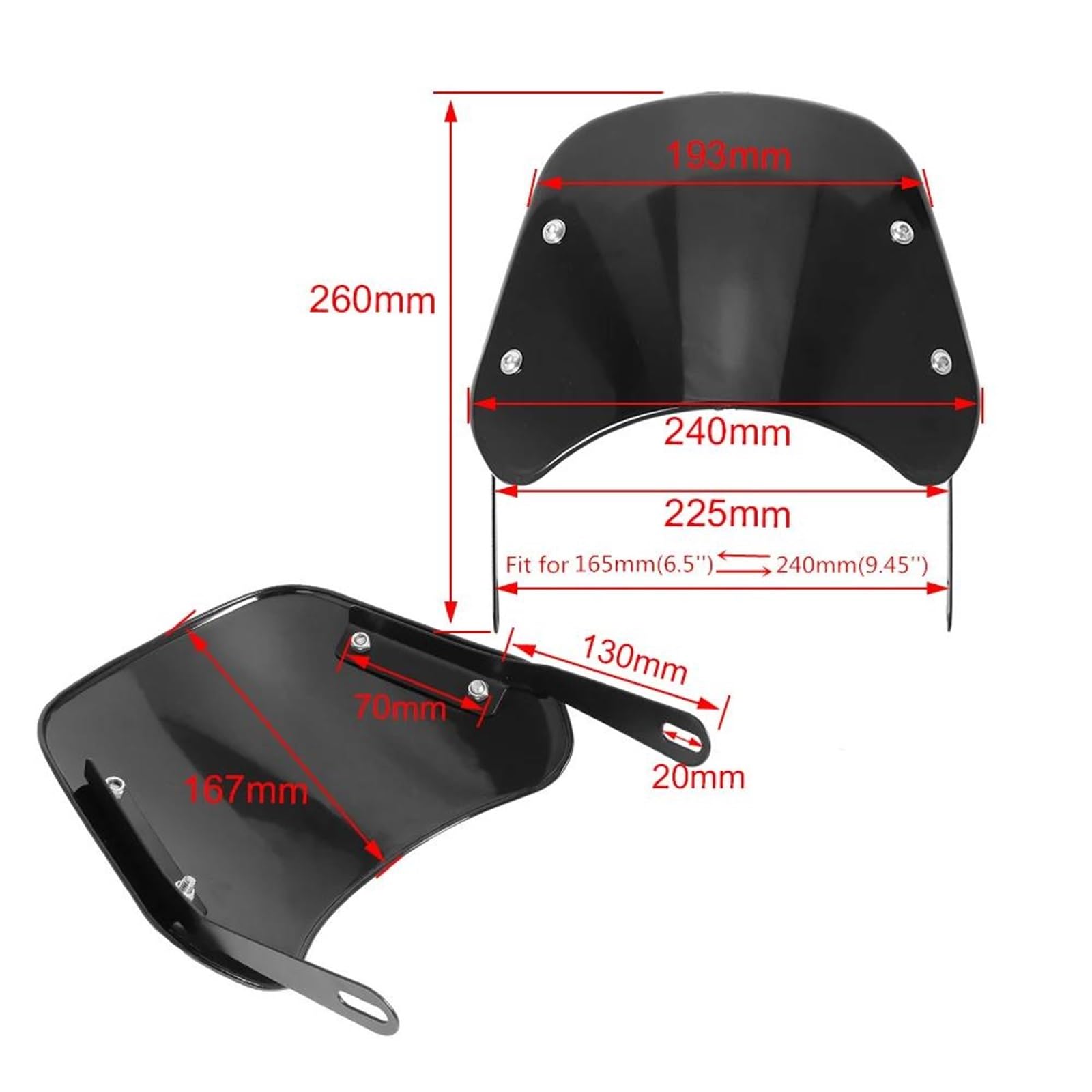 Parabrezza Moto Universale Per Yamaha LIANGYIMEI
