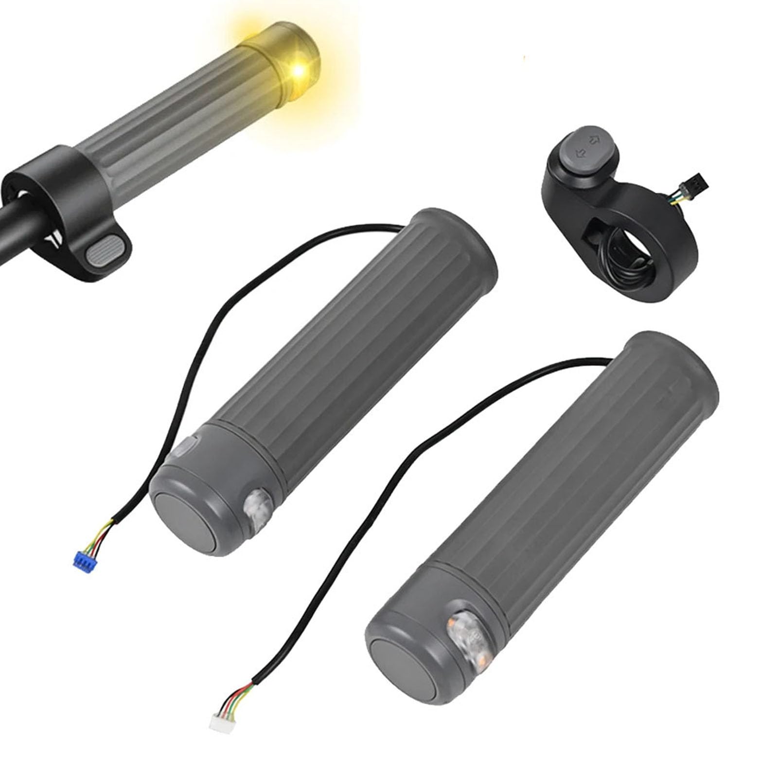 Iluminaciones de Seguridad Patinetes Manillar Luces LED Compactas Ligeras Iluminación LED para Movilidades Patinetes Ciclismo Nocturno Luz de Seguridad