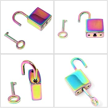 Honbay Cute Square Colorful Padlock Mini Padlock Lock with