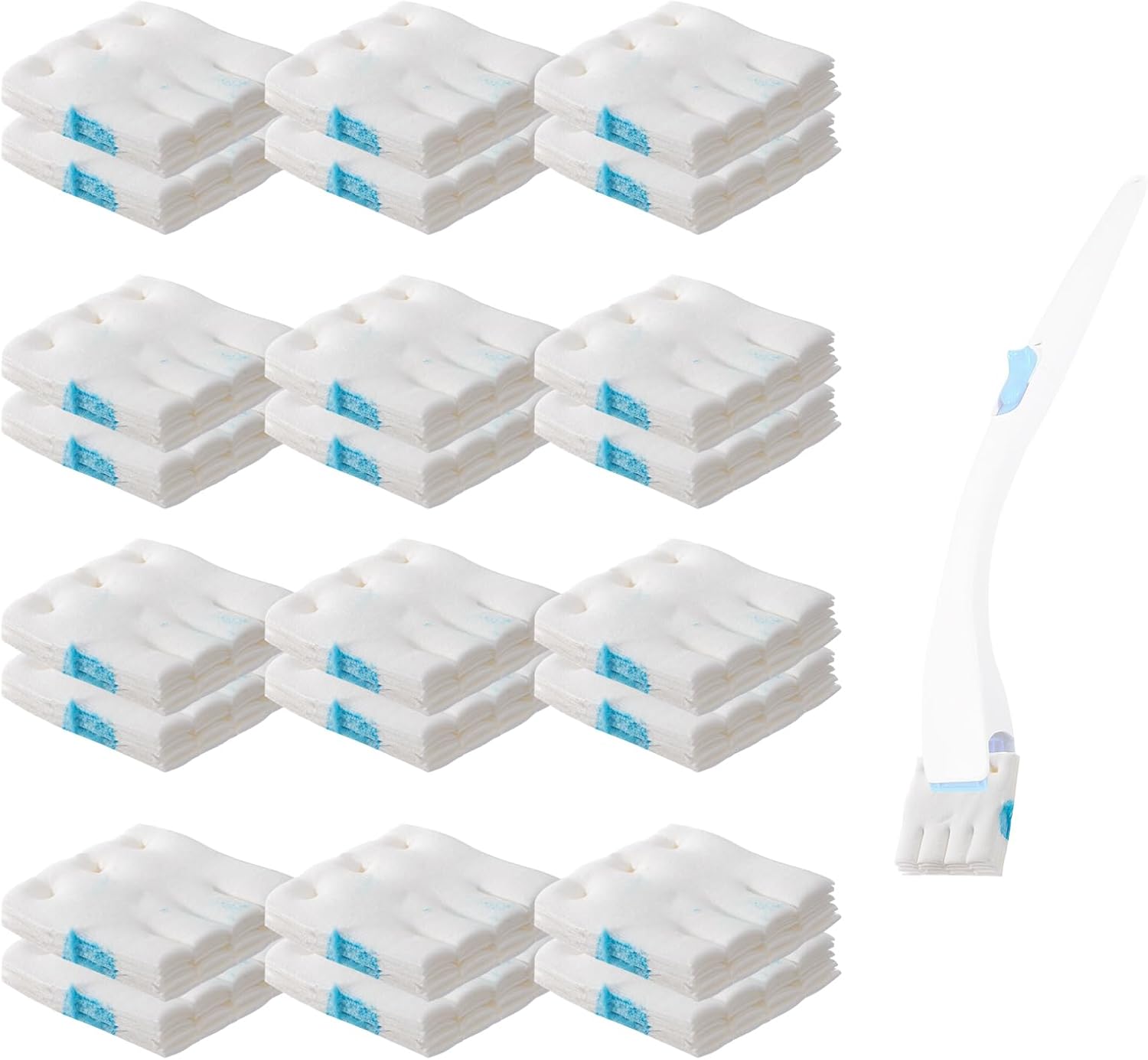 24 Pack Flushable Refills Compatible with Scrubbing Bubbles Toilet Bowl Brush, Disposable Cleaner Refills Pads for Scrubbing Bubbles Toilet Wand, Toilet Brush Refill Accessories (Only Pads)