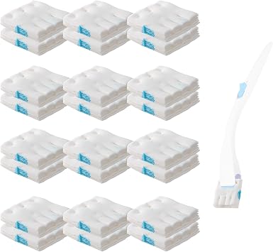 24 Pack Flushable Refills Compatible with Scrubbing Bubbles Toilet Bowl Brush, Disposable Cleaner Refills Pads for Scrubbing Bubbles Toilet Wand, Toilet Brush Refill Accessories Only Pads