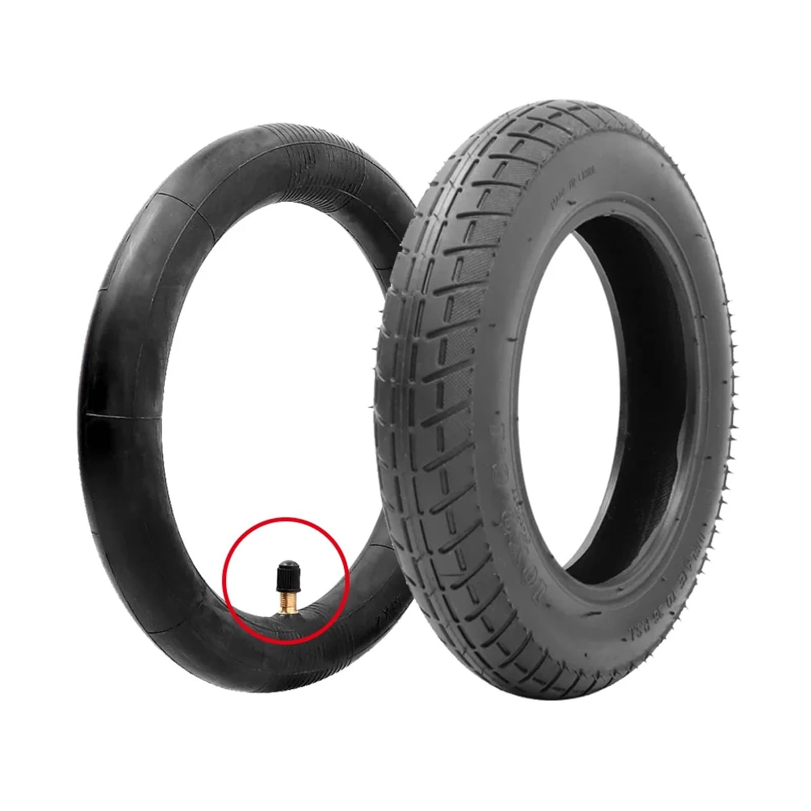 Camera D'aria per Scooter Elettrico Pneumatico esterno da 10 pollici for monopattino elettrico, camera d'aria 10x2 con valvola dritta e piegata