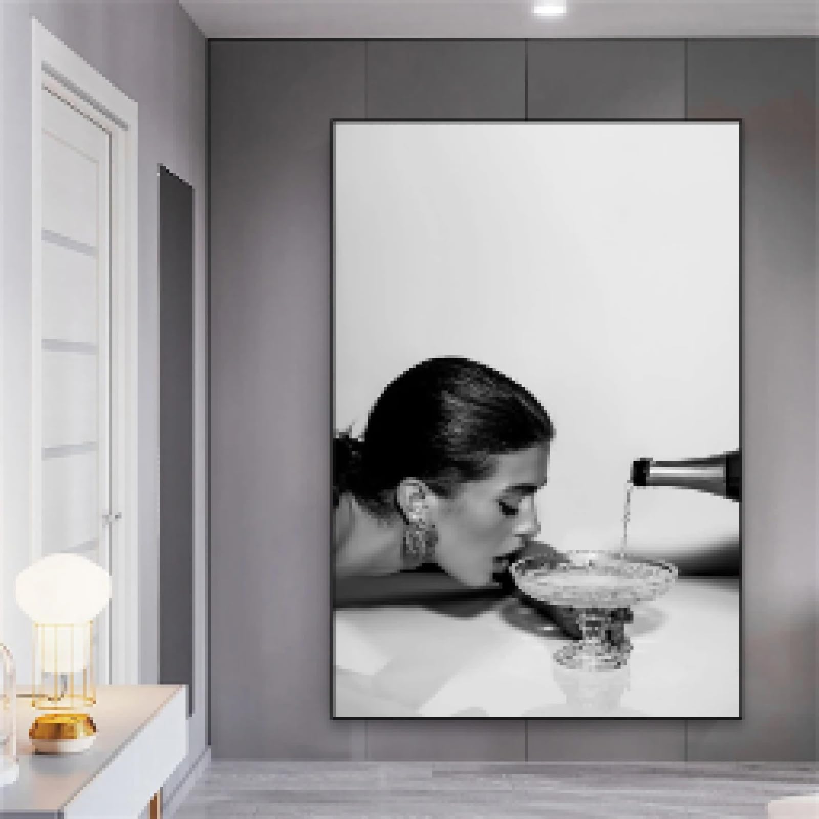 Art mural de salle de bain moderne et tableau sur toile 60x80 cm