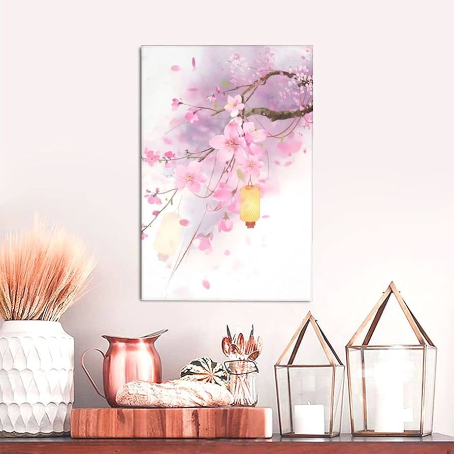 Amazon.co.jp: アートパネル 桜 夜桜 さくら 壁掛けアート