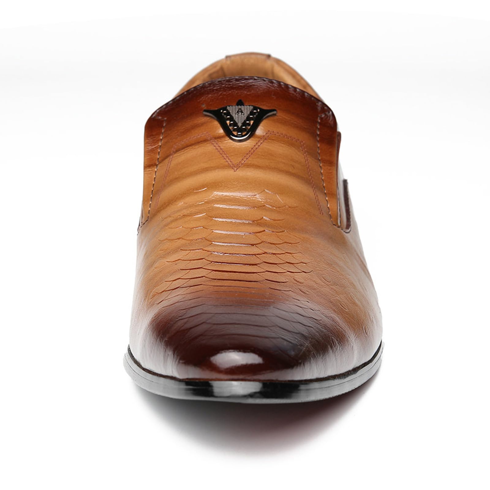 Mocasines De Moda Hombre Clásico Slip-On Loafer Plano Zapatos de Vestir Sin Cordones Zapatos de Conducción