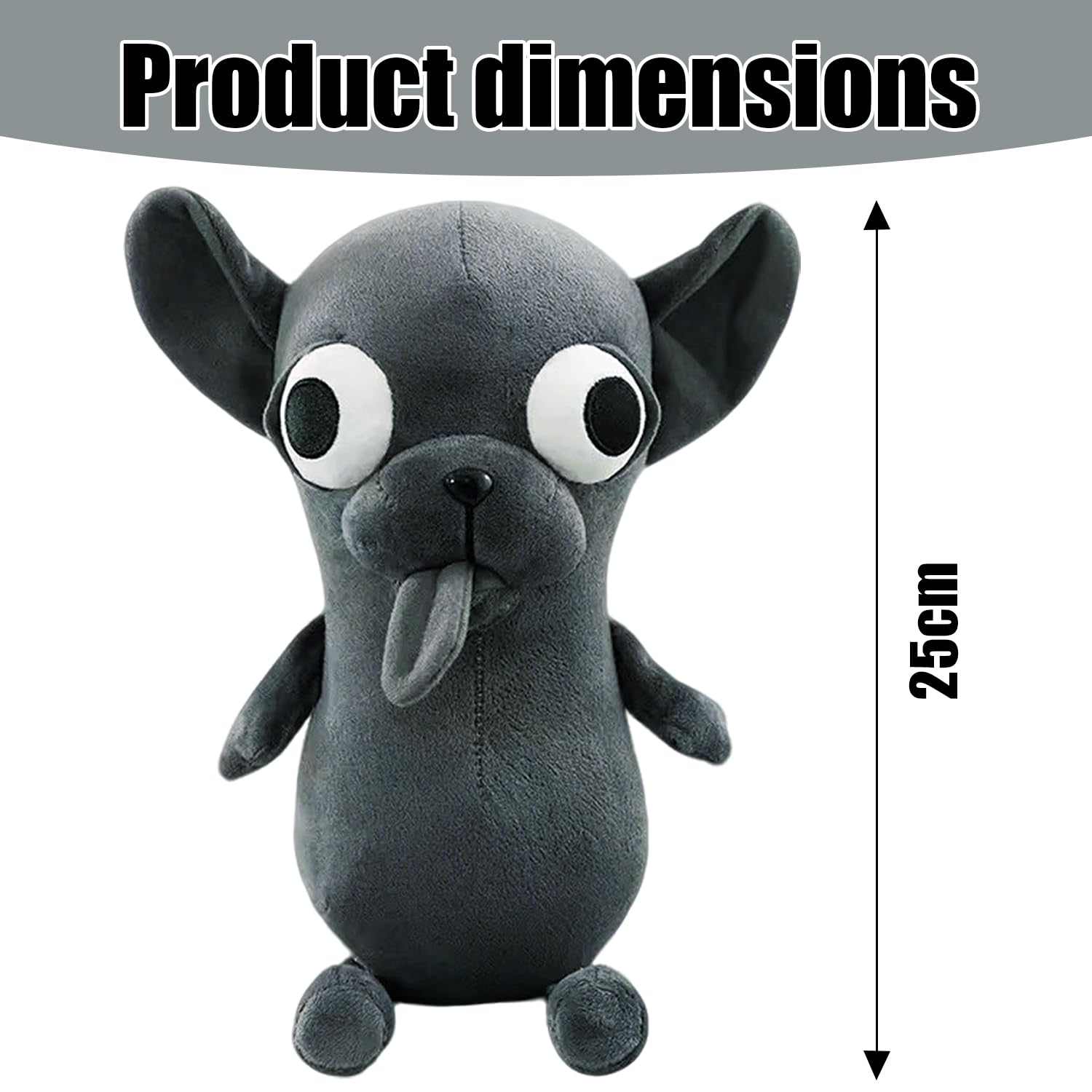 Juguete de Peluche de Chihuahua, 25 cm Muñeco de Peluche Chihuahua, Lindo juguete de peluche para cachorro, Divertido Chihuahua de Ojos Grandes, Chihuahua Plush Toys, Regalos para Niños y Niñas