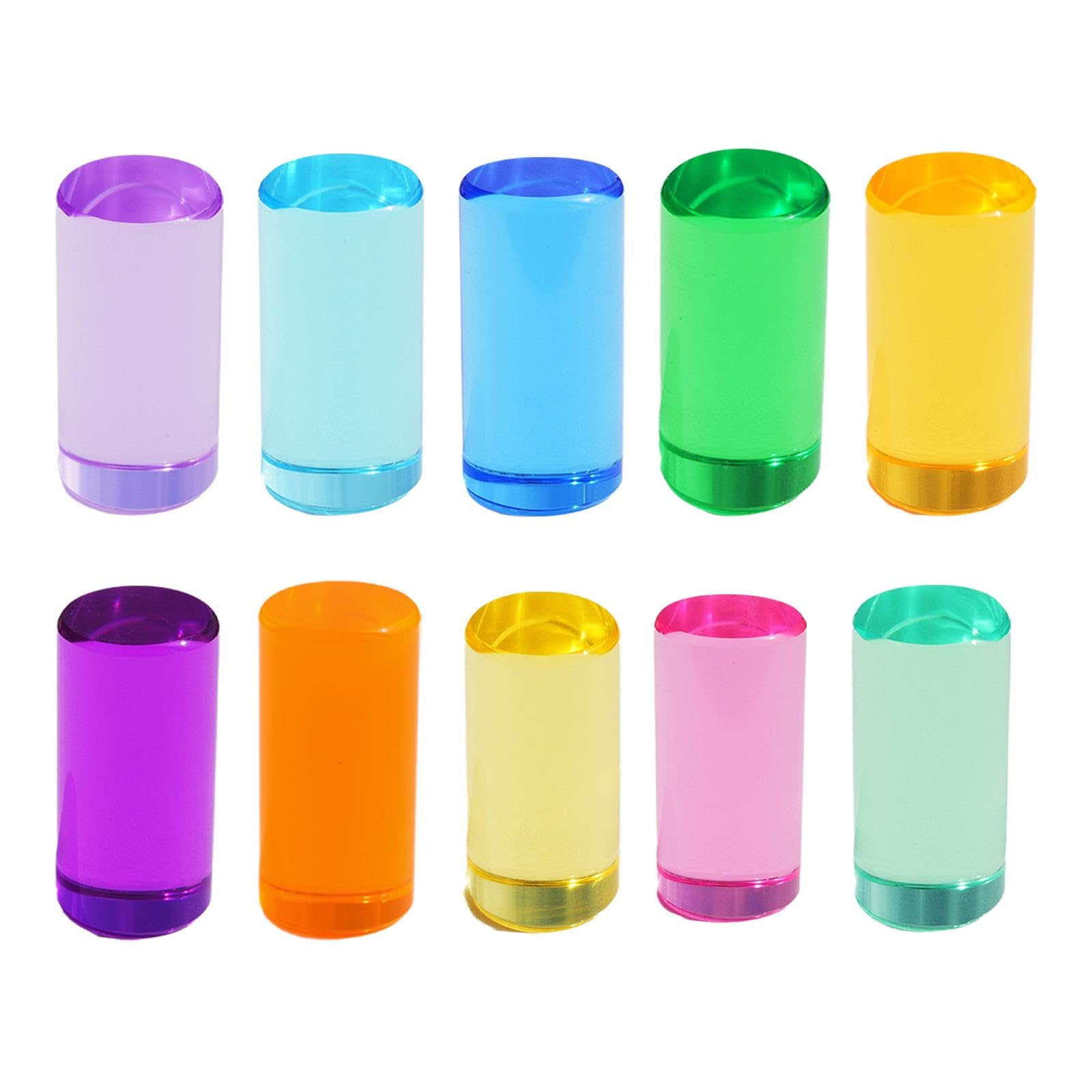 MagiDeal Rainbow Building Blocks Set Stacking Toy Sensory Toy Colored Rainbow Building Acrylic Cylinders for Ages 3-6 Boys Girls Gift, 5cm