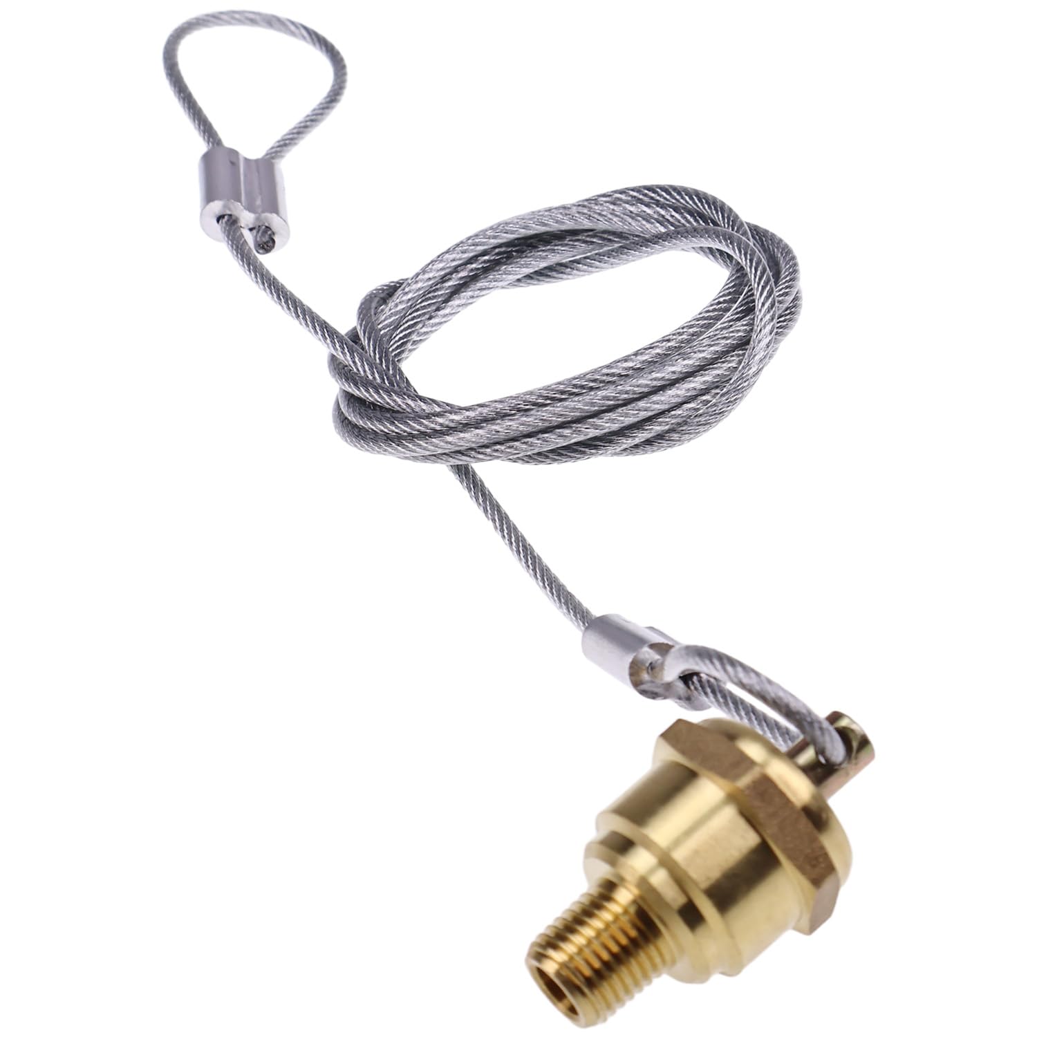 10 válvulas de drenaje de tanque de aire 12105 TR12105 de 60 pulgadas, cable compatible con compresor de depósito de freno de aire NPT Haldex de 1/4 pulgadas compatible con semircamión N3613AD