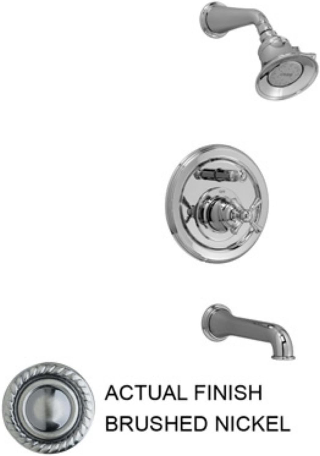 Jado 842/400/144 Hatteras Pressure Balance Tub and Shower Set, Cross