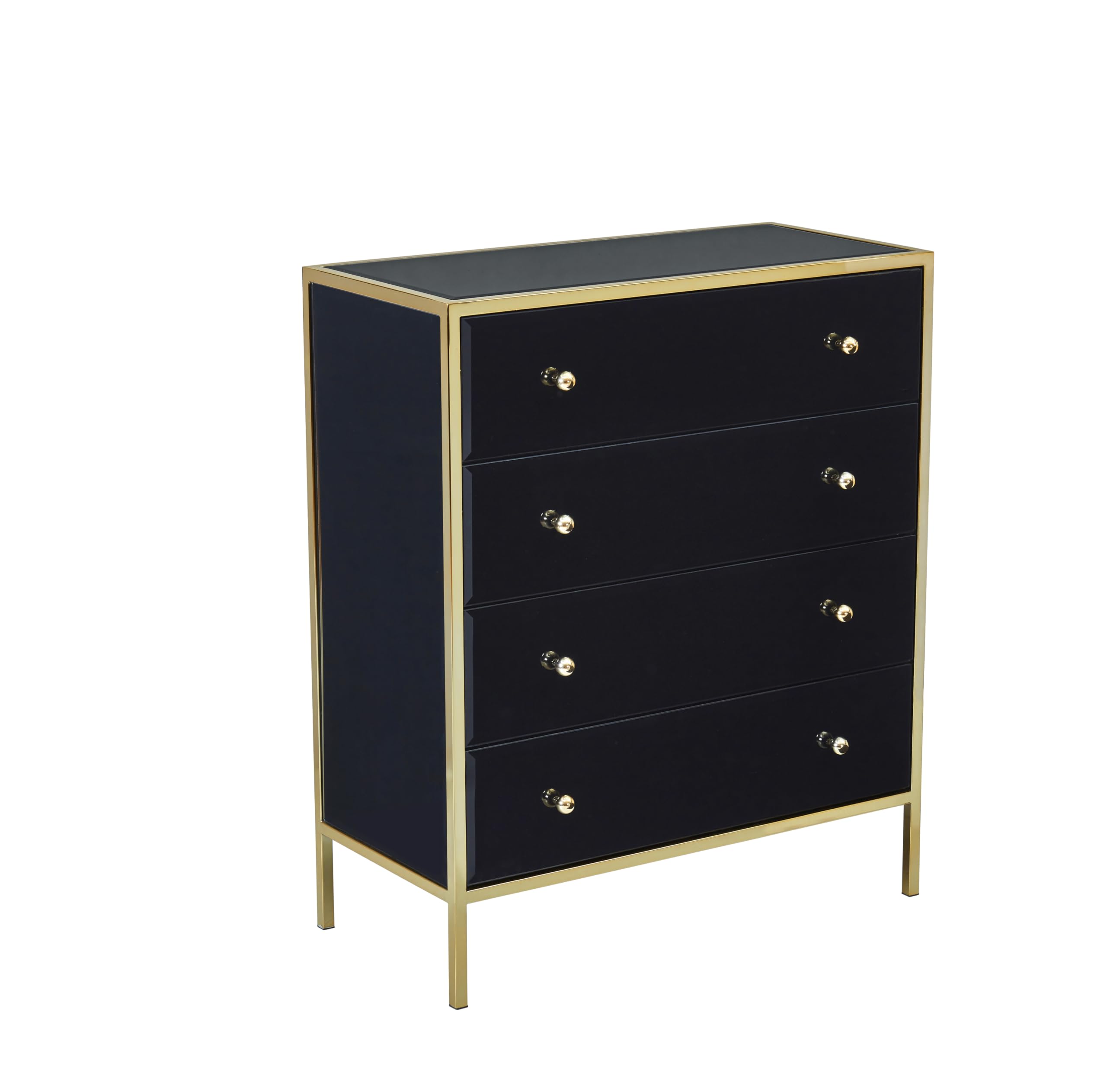 Birlea  Black Fenwick 4 Drawer Chest, Sports Direct
