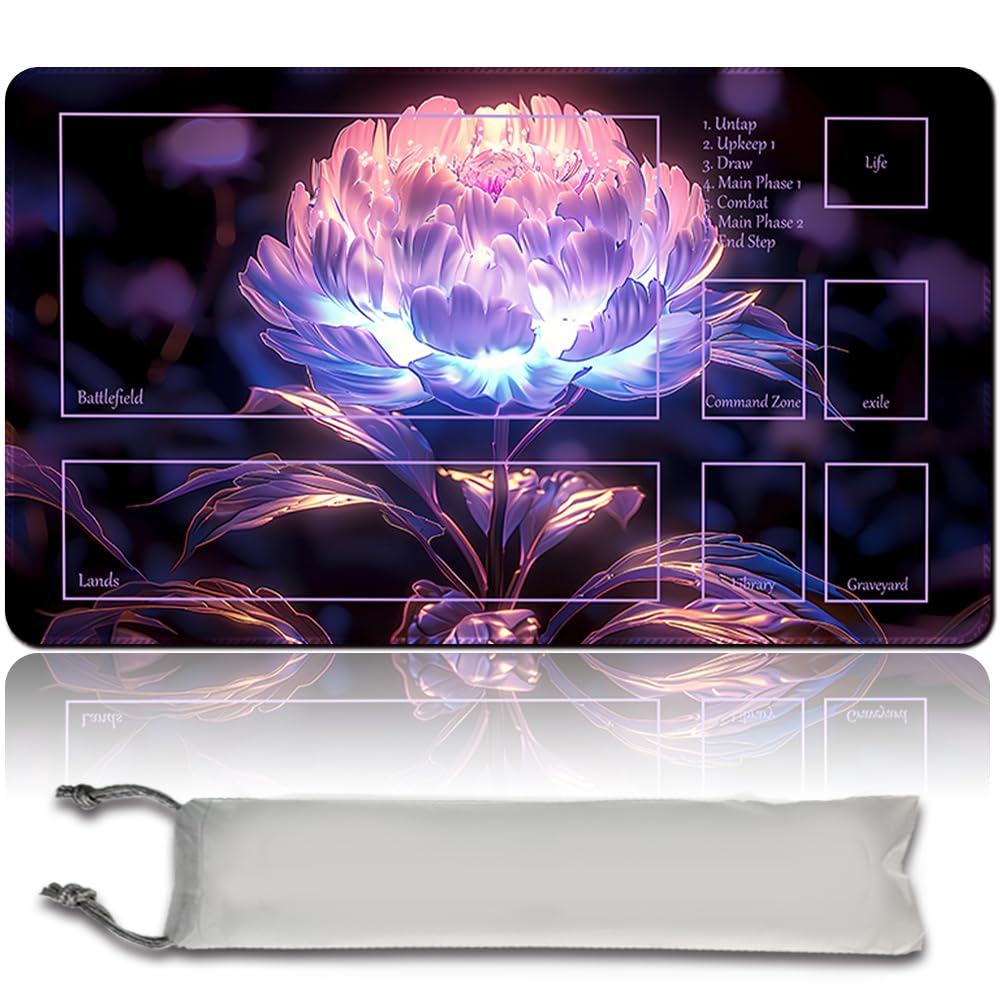 Board Game MTG Playmat + Free Waterproof Bag, Stitched Edges,Ideal for Card Game Enthusiasts TCG Playmat Mouse Pad MTG PlayMat with Zones (An Original Playmat) (With Zone,mtg 30 (4))