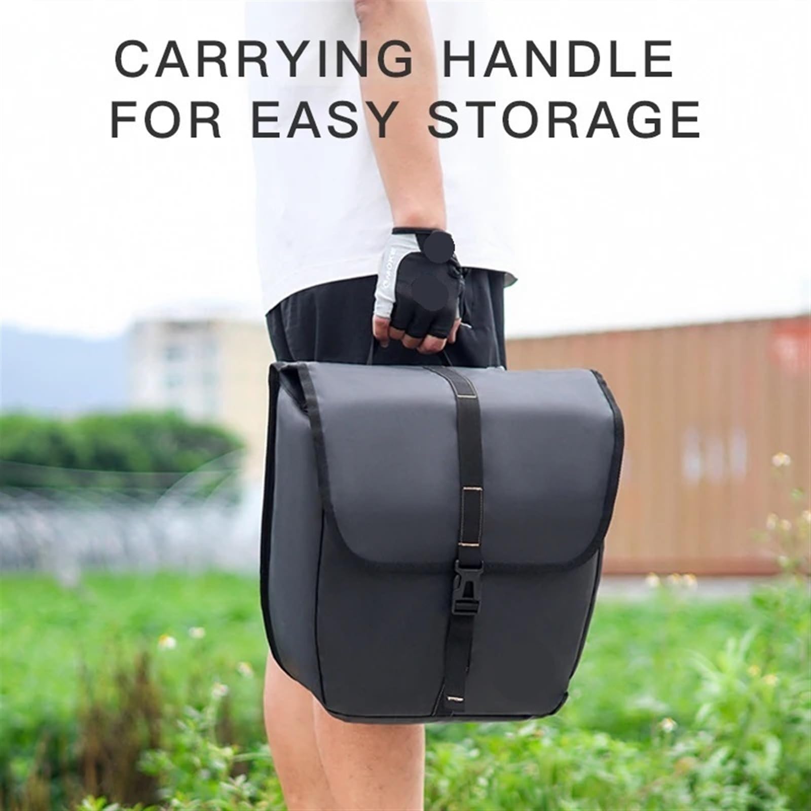 Satteltasche Fahrrad Wasserdichter Fahrradträger Gepäck Reisetasche Pannier Gepäckträger Fahrrad Große Kapazität Kofferraumtasche Radfahren Doppelseitige Fahrradtaschen(Black 1pcs)