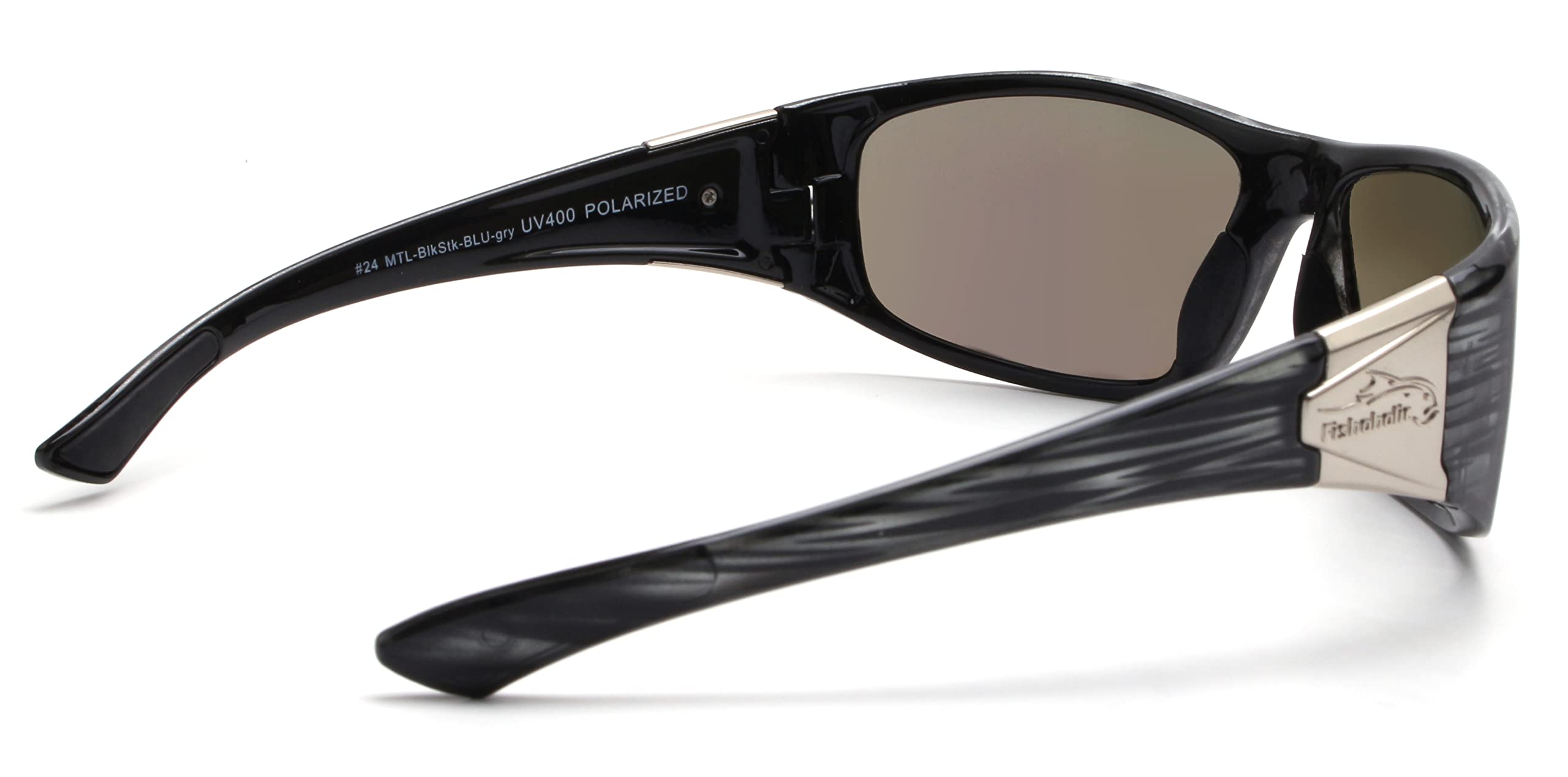 Fishoholic Gafas de sol polarizadas de pesca (9 opciones), funda rígida y bolsa, UV400, gran regalo de pesca para padre, hombres y mujeres (espejo azul)