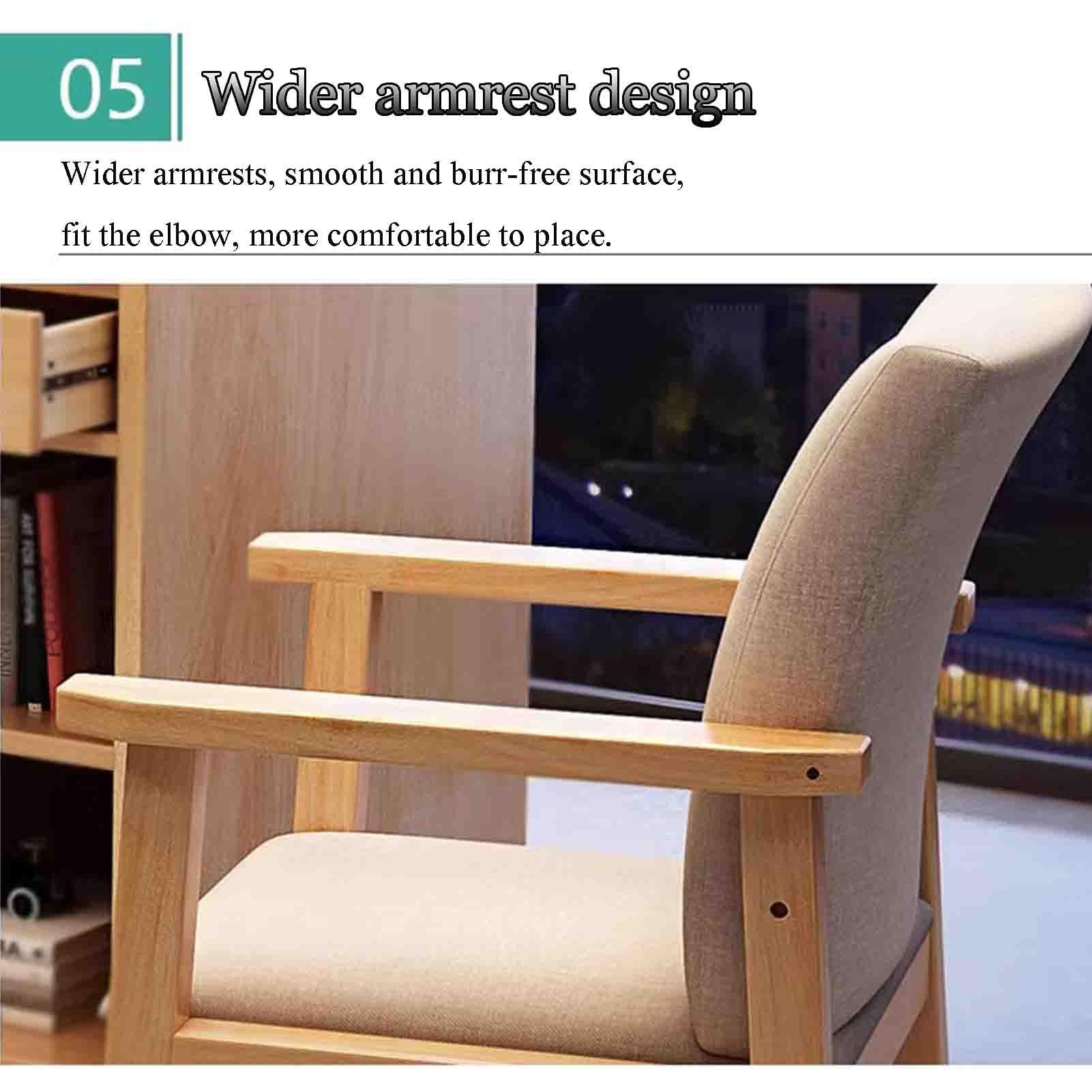 Poltrona ergonomica in legno massello Sedia da ufficio per la casa Sedia da studio per bambini Sedia da computer Sedia da pranzo semplice Levigatura liscia Comfort di seduta Nessun odore (Color : Wal