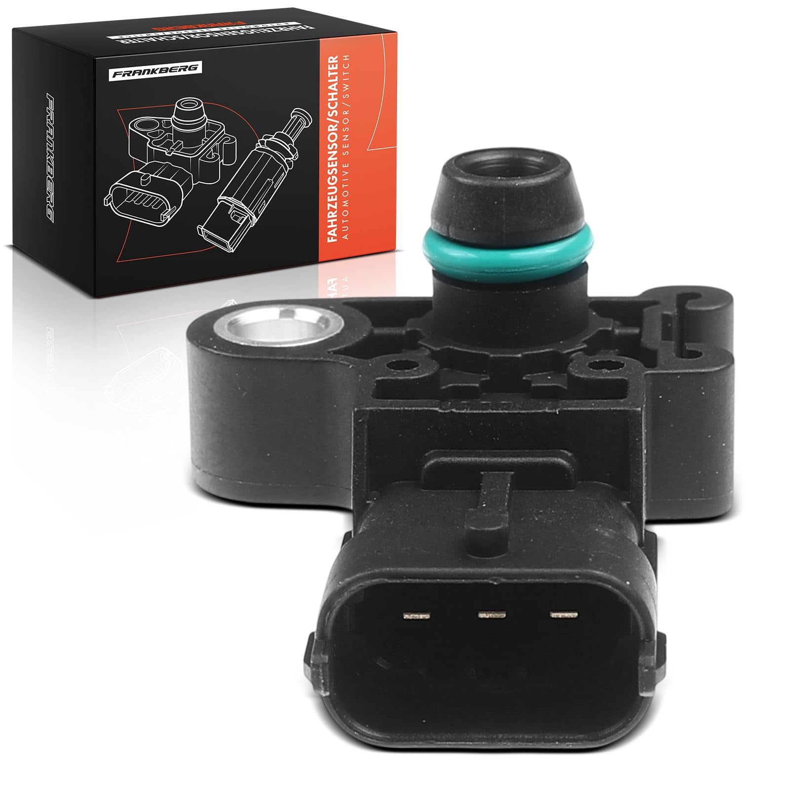 Frankberg Sensore pressione differenziale Pressione gas di scarico Compatibile con Adam M13 Astra H A04 Astra H Twintop A04 Astra H Caravan A04 Zafira Tourer C P12 Replace# 1238395