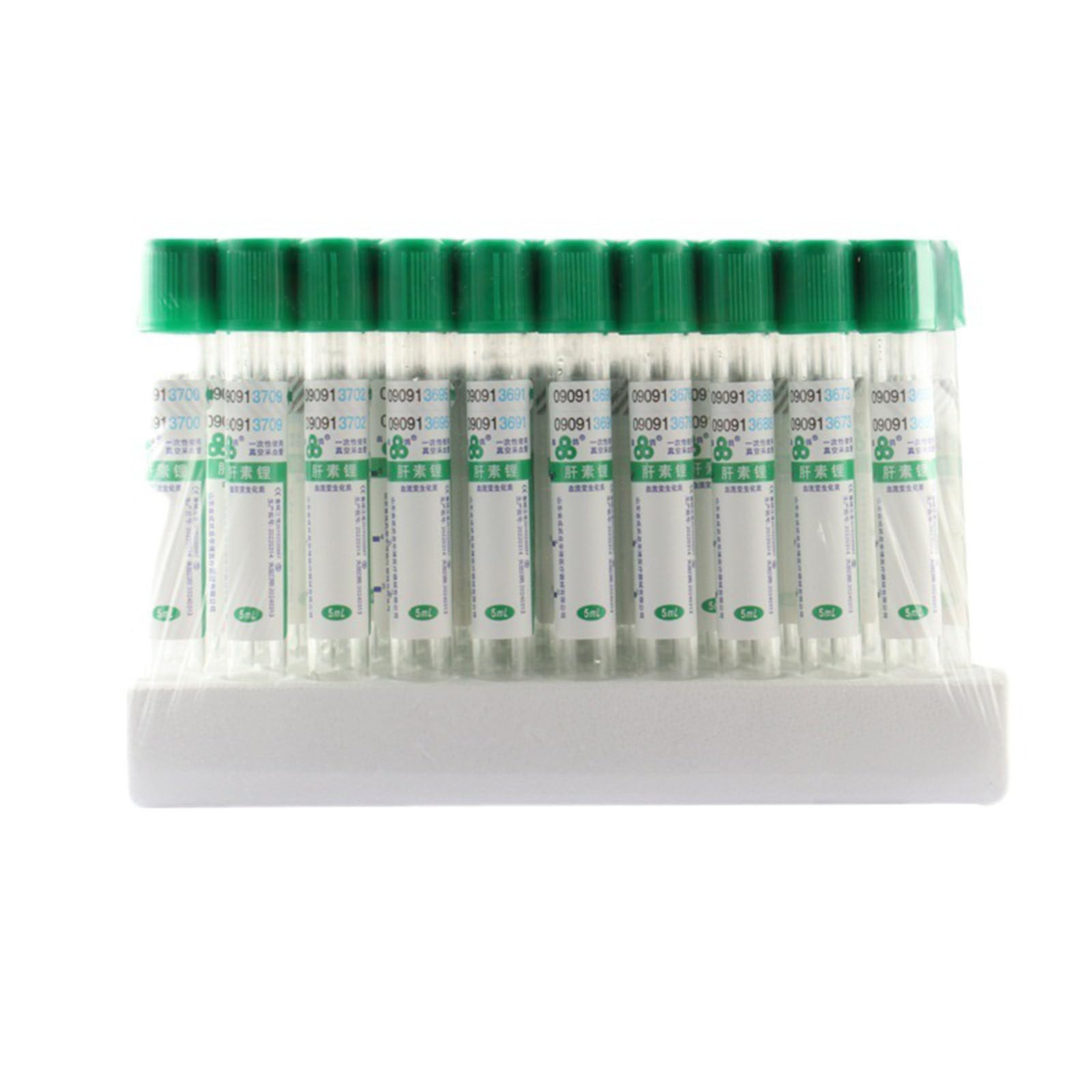 Provette per Sangue in Vetro + Tappo Verde - 100 Pezzi 3ml/5ml/10ml Provette per Prelievo Di Sangue Con Eparina Sodica, Provette Versatili per Esperimenti,3ML