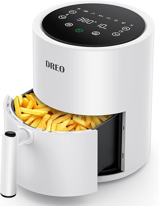 Dreo Air Fryer 100℉ to 450℉, 4 Quart Hot Oven Cooker with 50 Recipes, 9 Cooking