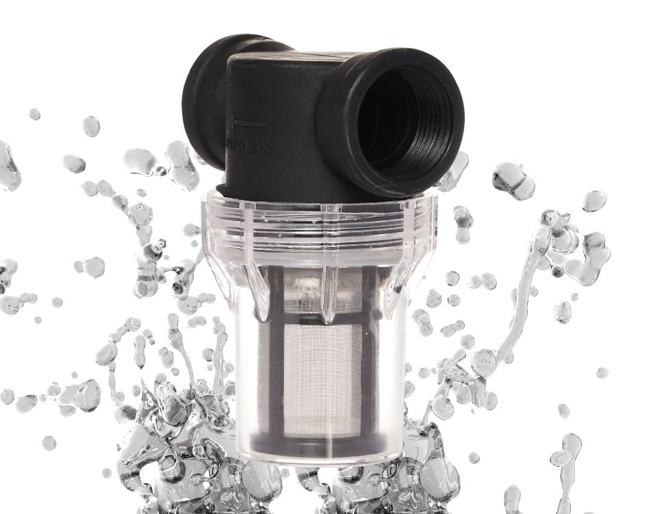 RV 1 inch Clear Inline Filter | Water Filter for Tank, RO Plant, Corporation Supply, Washing Machine Mesh Filter, Softner (1 INCH)