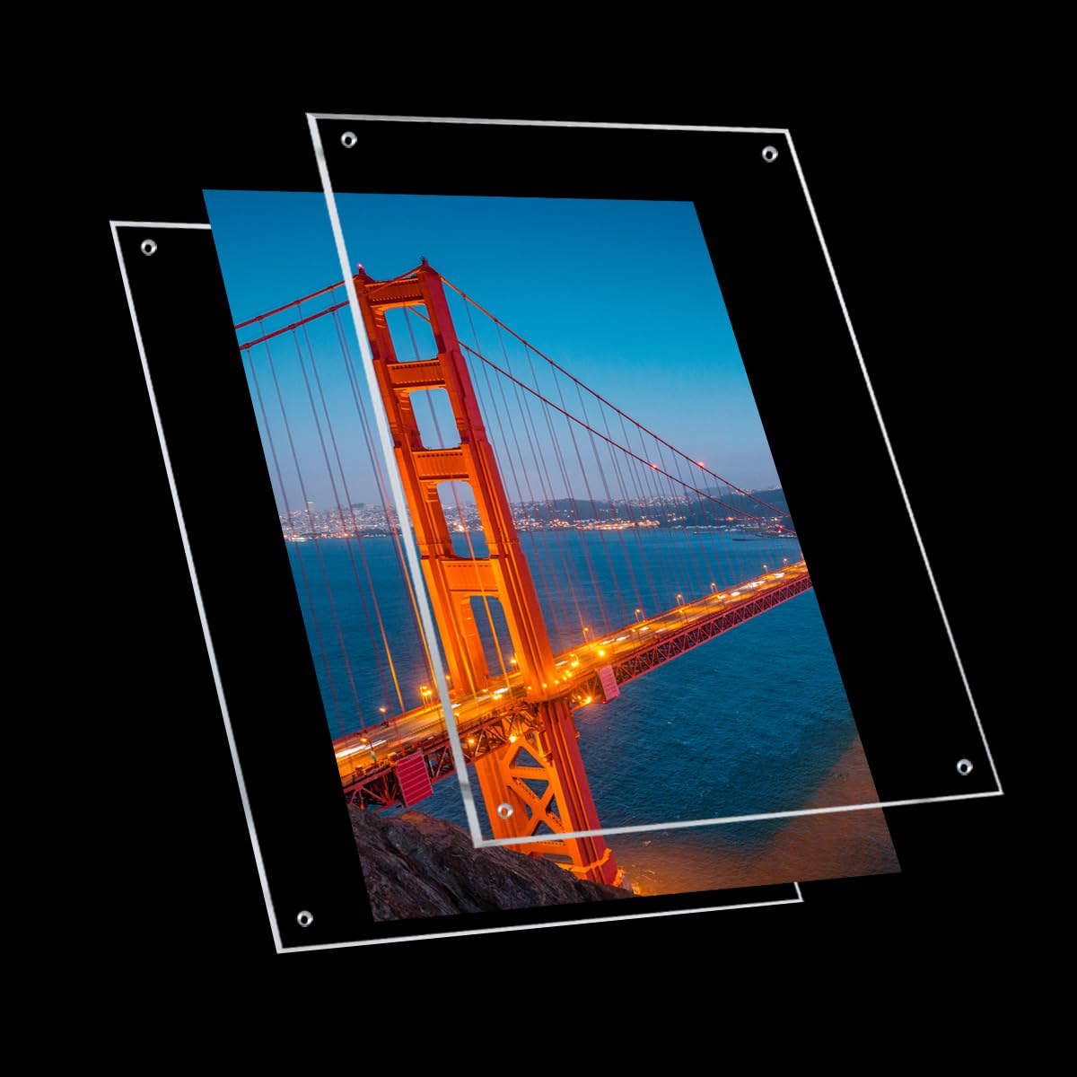 Amazon.com - BlueValley Acrylic Floating Picture Frame 8.5 x 11