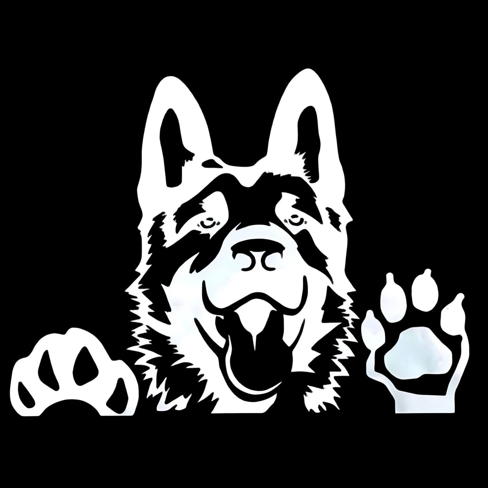 Französische Bulldogge Aufkleber, 3D Zerrissener Effekt, Was