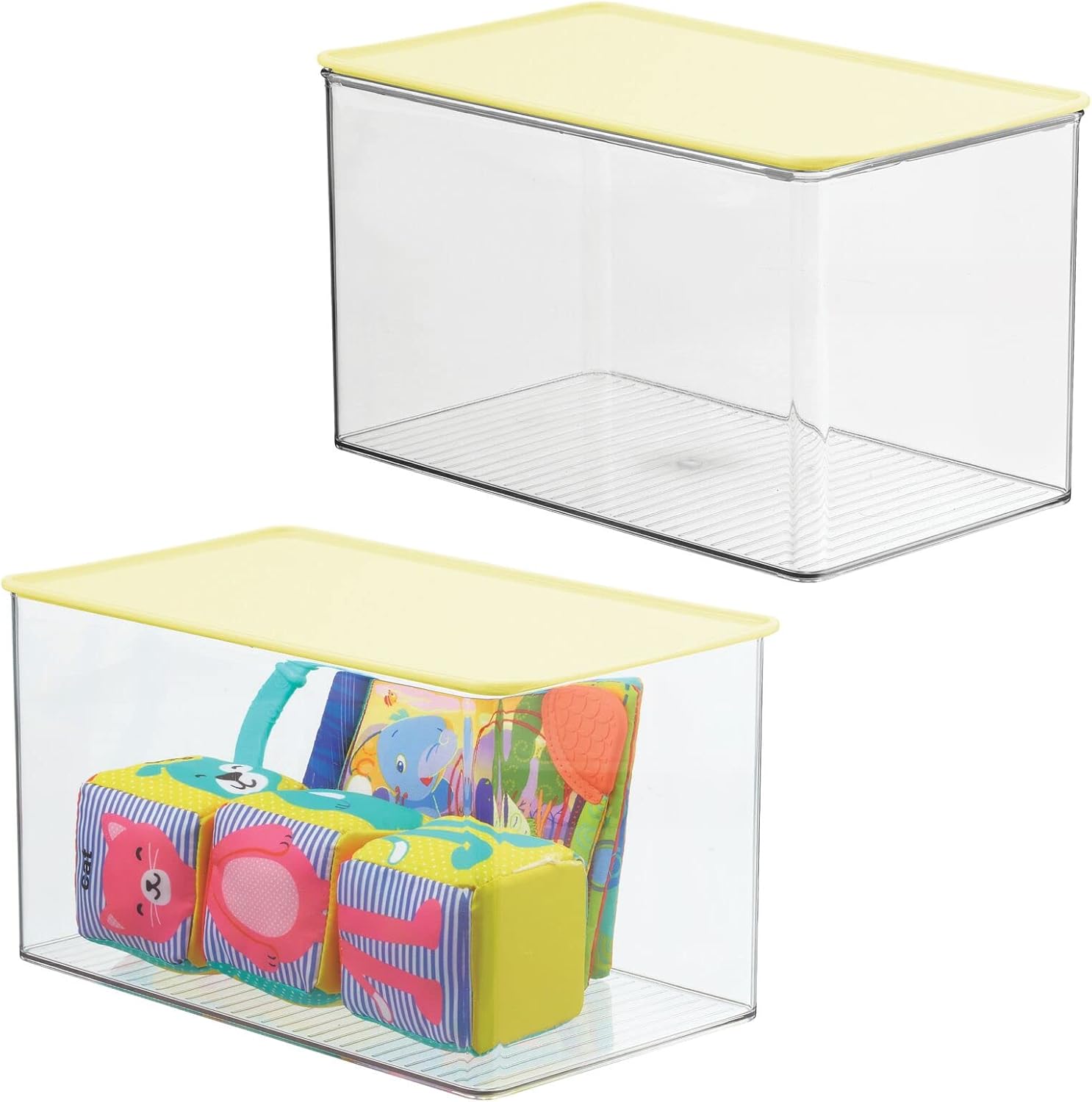 mDesign Durable Plastic Stackable Storage Bin Box Organizer