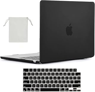 BlueSwan Compatible for MacBook Pro 13 inch Case 2023-2017 A2338 M2/M1Chip A2289 A2251 A2159 A1989 A1706, Protective Hard Case & Keyboard Cover & Mini Storage Bag, Matte Black