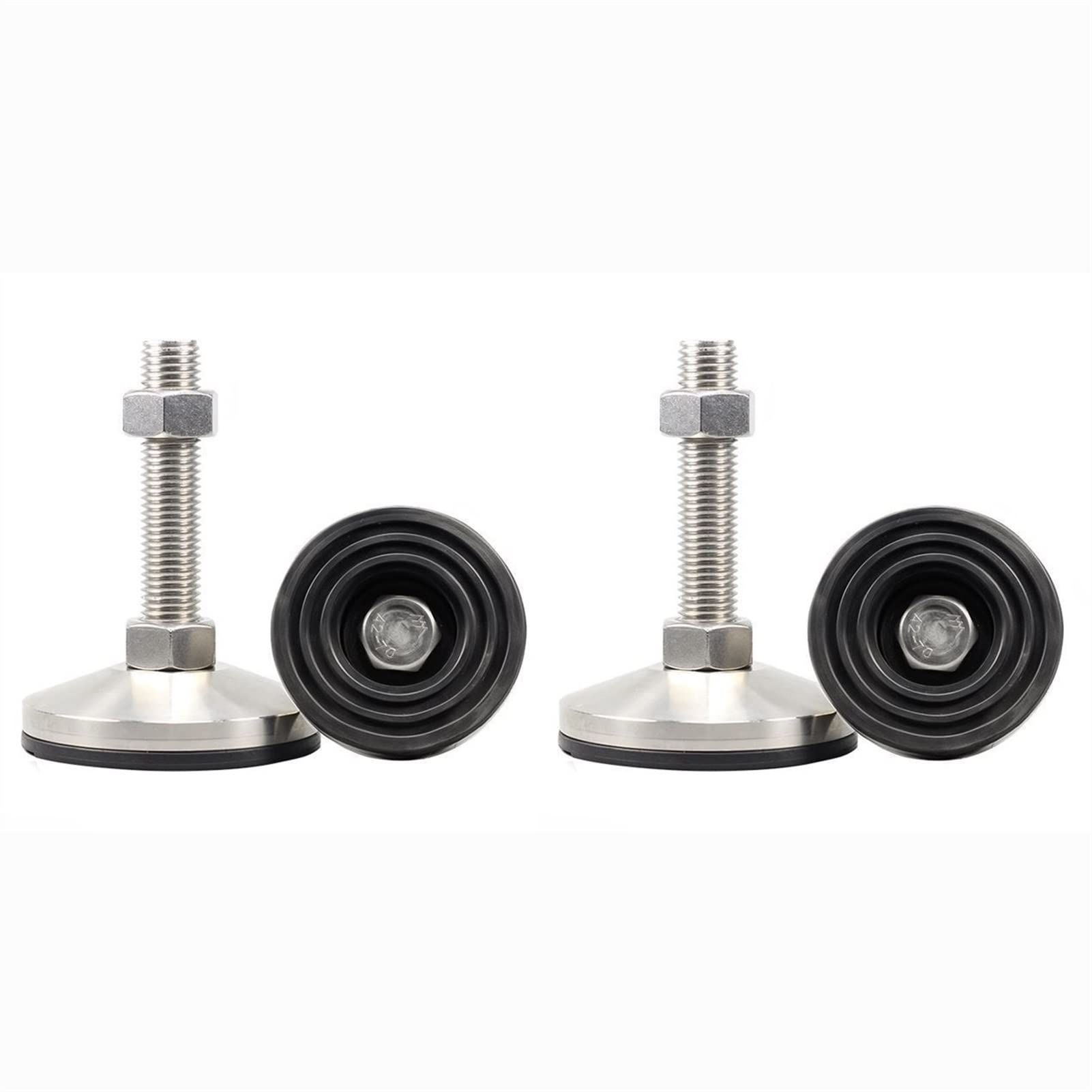 vfdaSWQQ levelling foot, 4-Pack 304 Stainless Steel Adjustable Leveling Feet, 2-inch Base, M8-M12 Thread(50*m8*60mm)