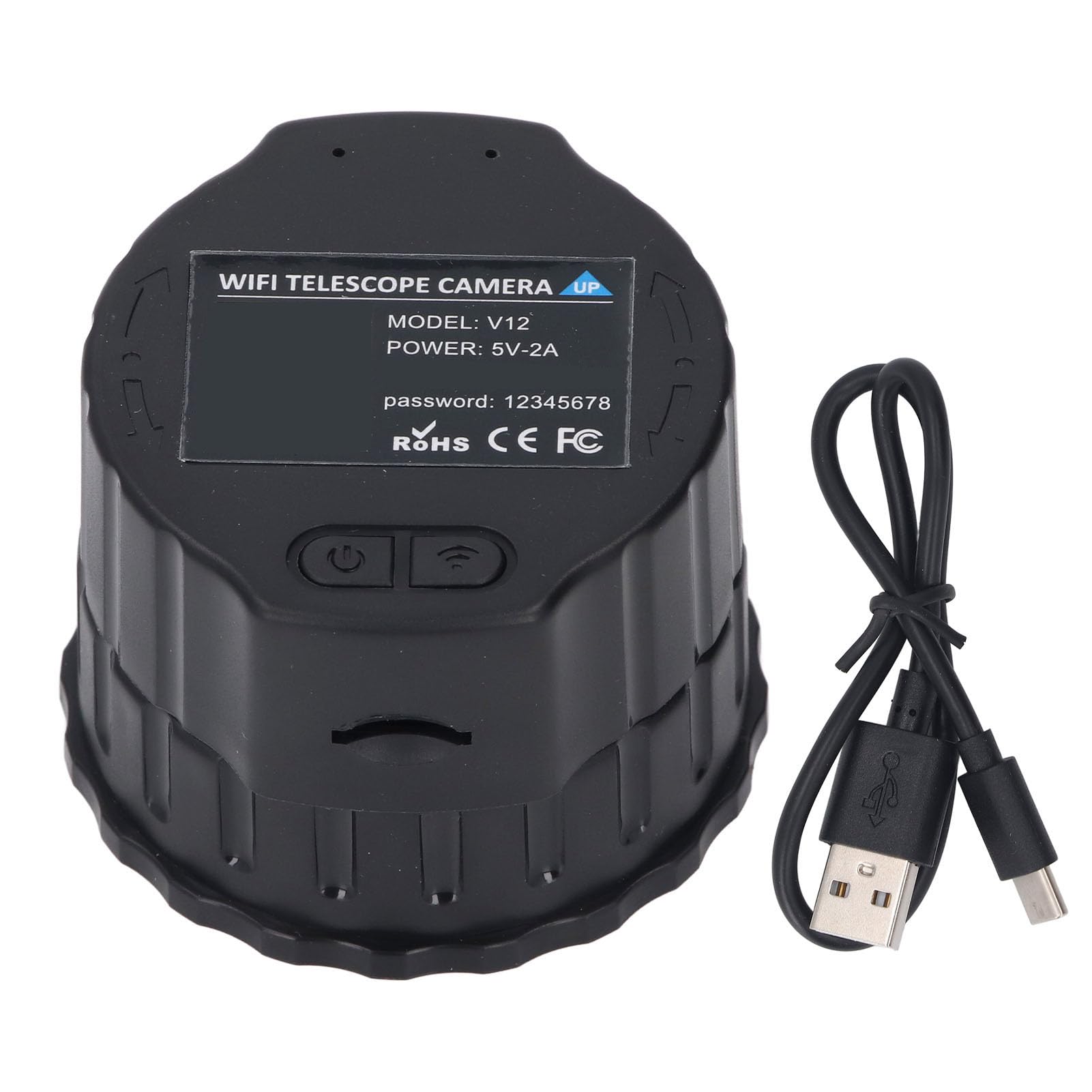 Elektroniczny Okular WiFi, 4-megapikselowa Kamera Teleskopowa WiFi z możliwością Nagrywania Wideo 2K Zdjęcia 24 MP dla Lunet od 25 do 50 Mm Przenośna Elektroniczna Kamera