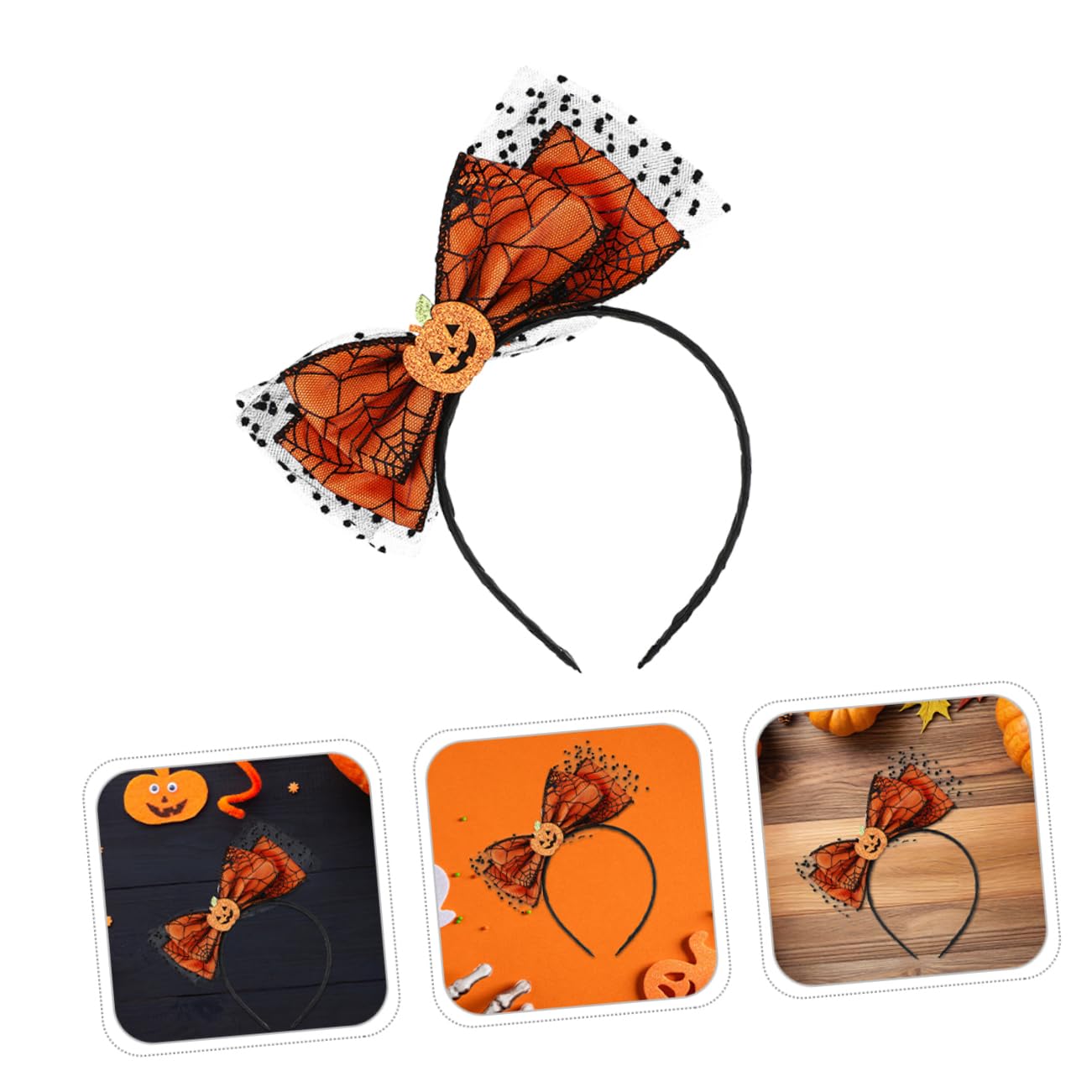 Healeved 16 Piezas Diademas Halloween con Lazo y Accesorio Festivo para Mujer y Niña Aro de Pelo para Fiesta de y Acción de Gracias